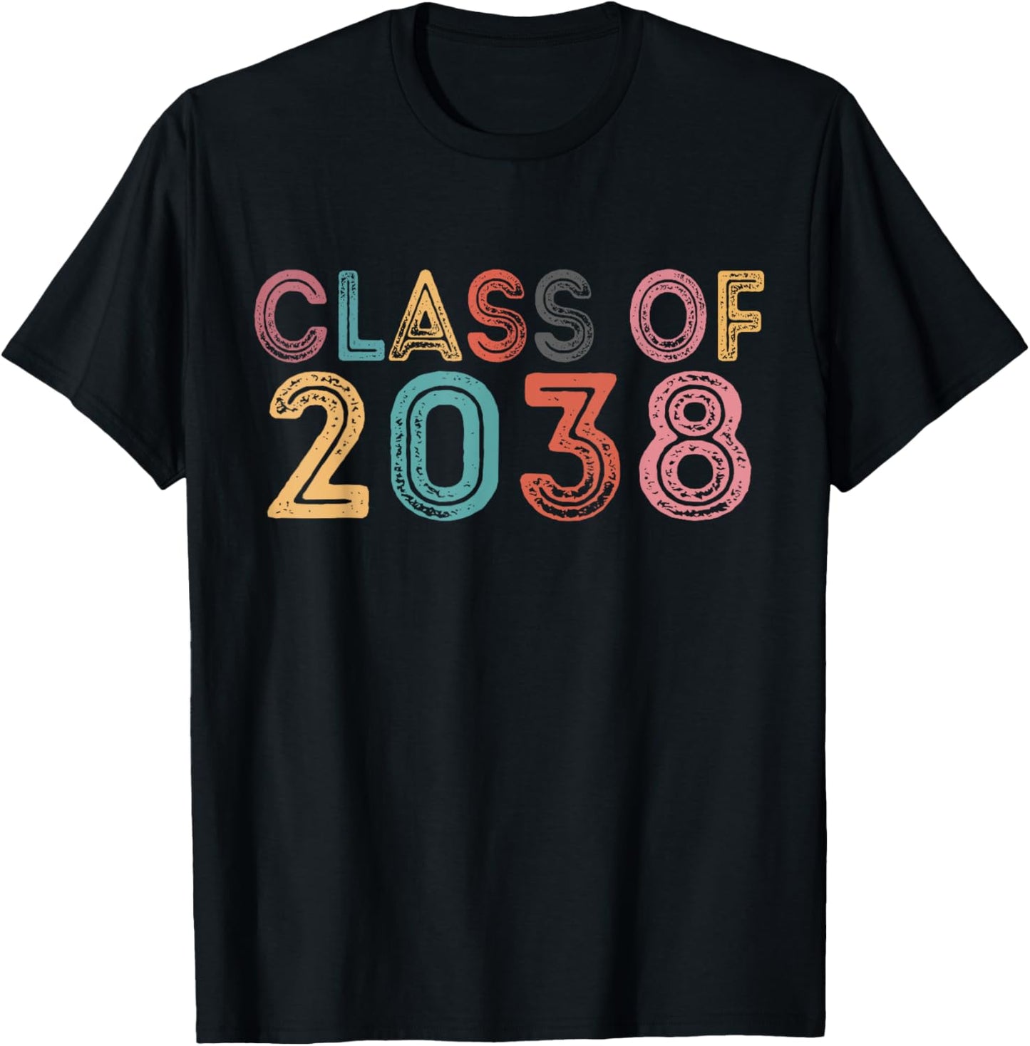 Class Of 2038 Grow With Me Graduation 2038 T-Shirt - T-Shirt | Black