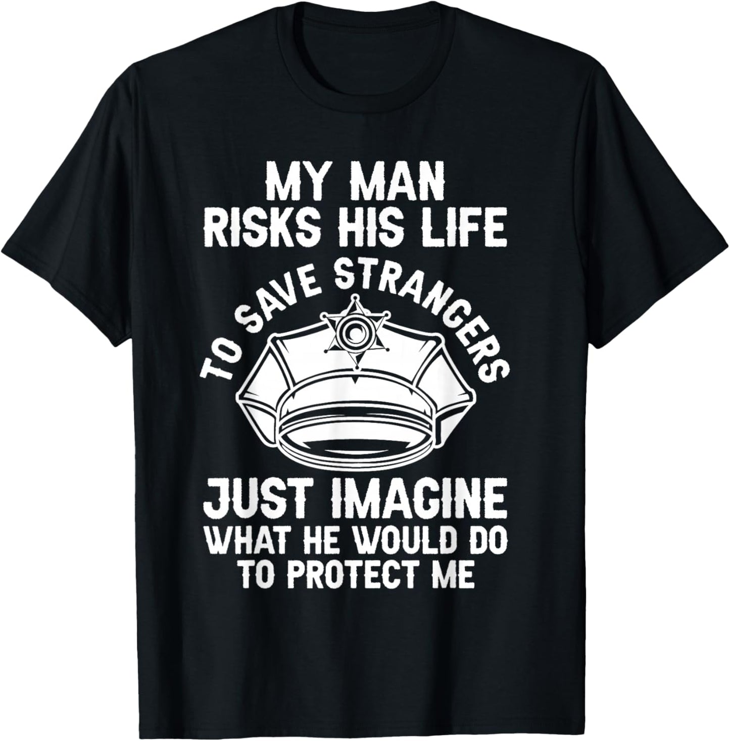 Cop Wife Police Officer T-Shirt - T-Shirt | Black