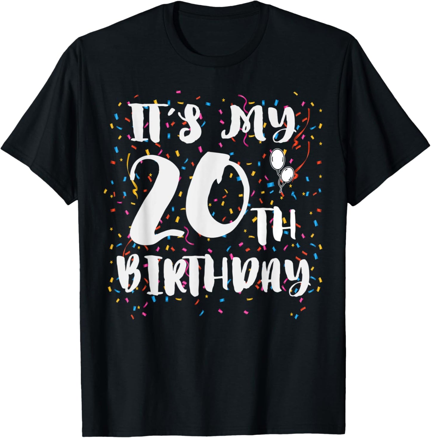 Its My 20th Birthday Happy 2002 Birthday Lady T-Shirt - T-Shirt | Black