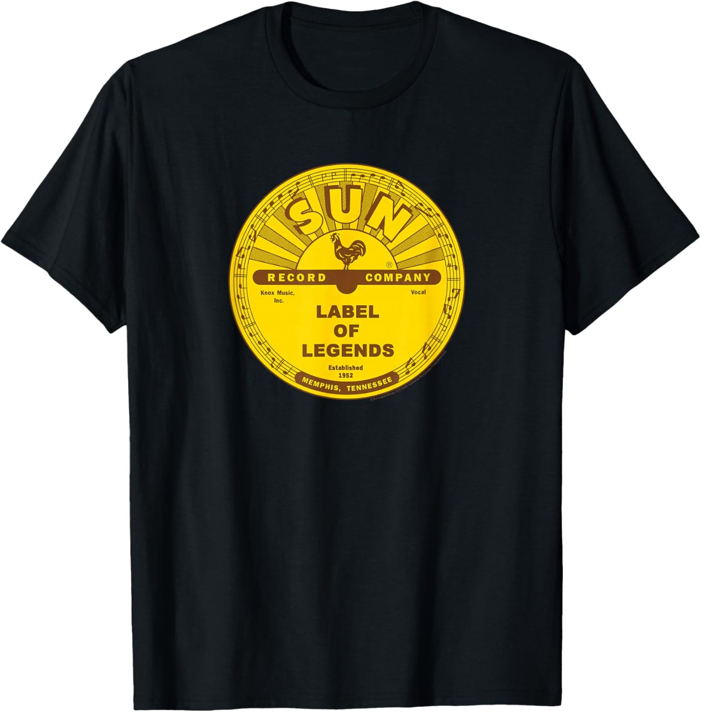 Sun Records Label Of Legends T-Shirt - T-Shirt | Black