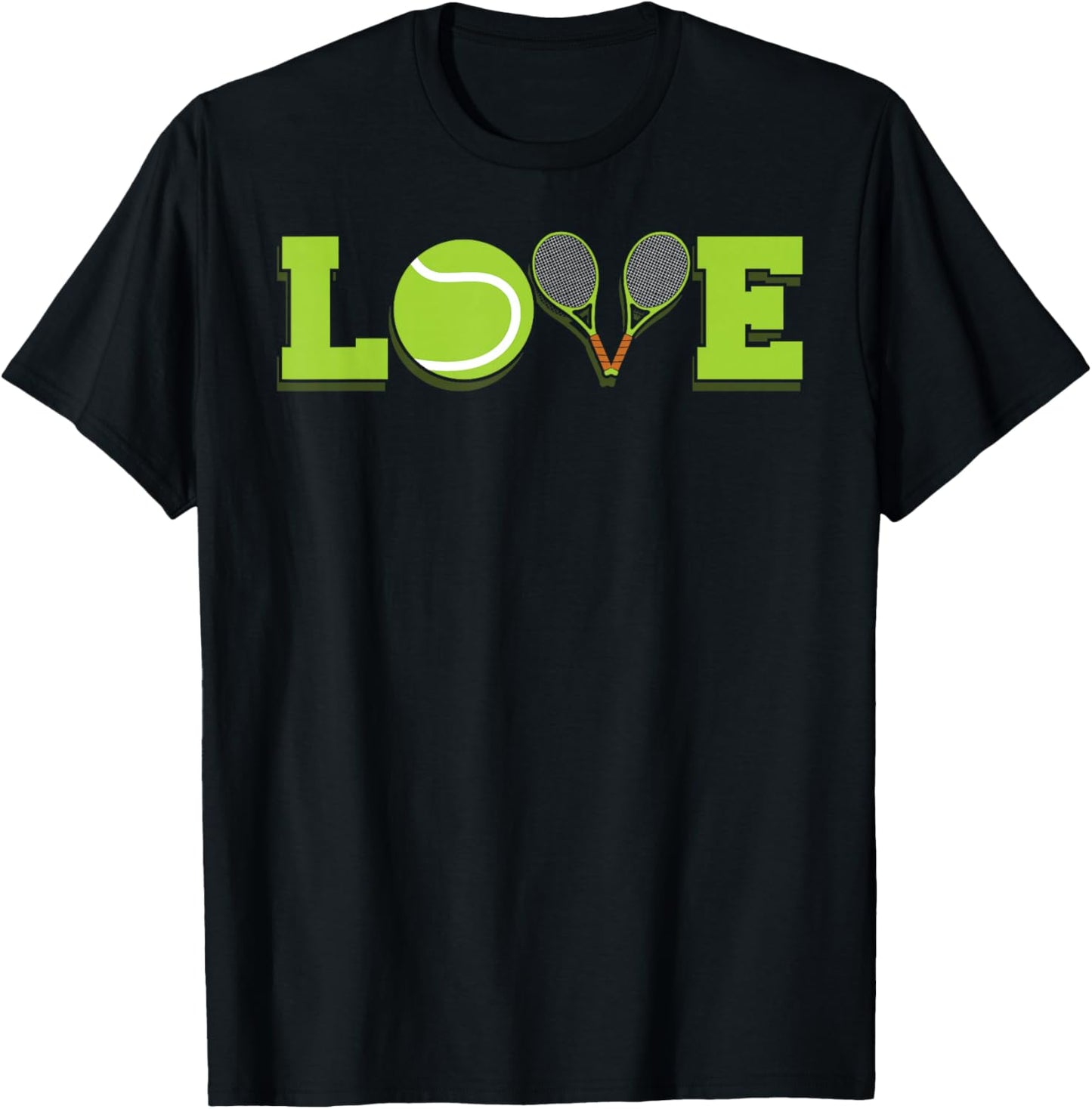 Tennis Love Serve Tennis Player T-Shirt - T-Shirt | Black