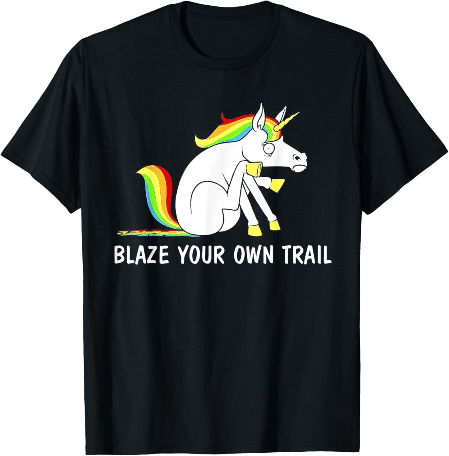 Blaze Your Own Trail Unicorn T-Shirt - T-Shirt | Black