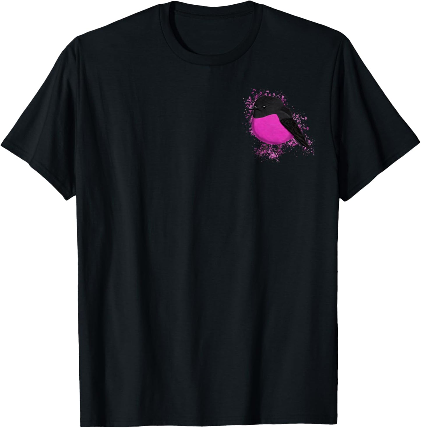 Pink Robin Bird Birder Birdlover Birdwatcher Biologist T-Shirt - T-Shirt | Black