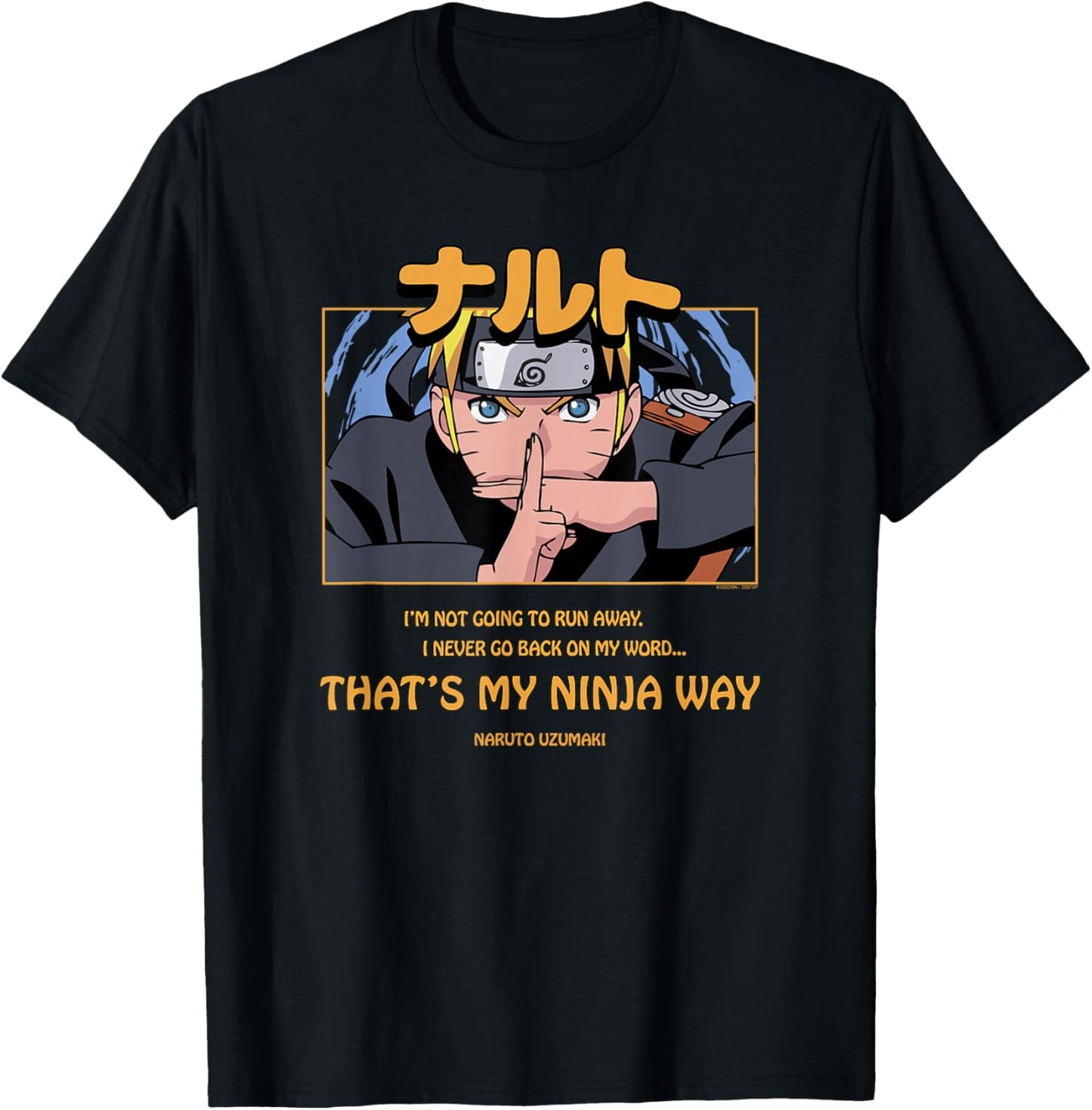 Naruto Shippuden Closed Caption Ninja Way Anime T-Shirt - T-Shirt | Black