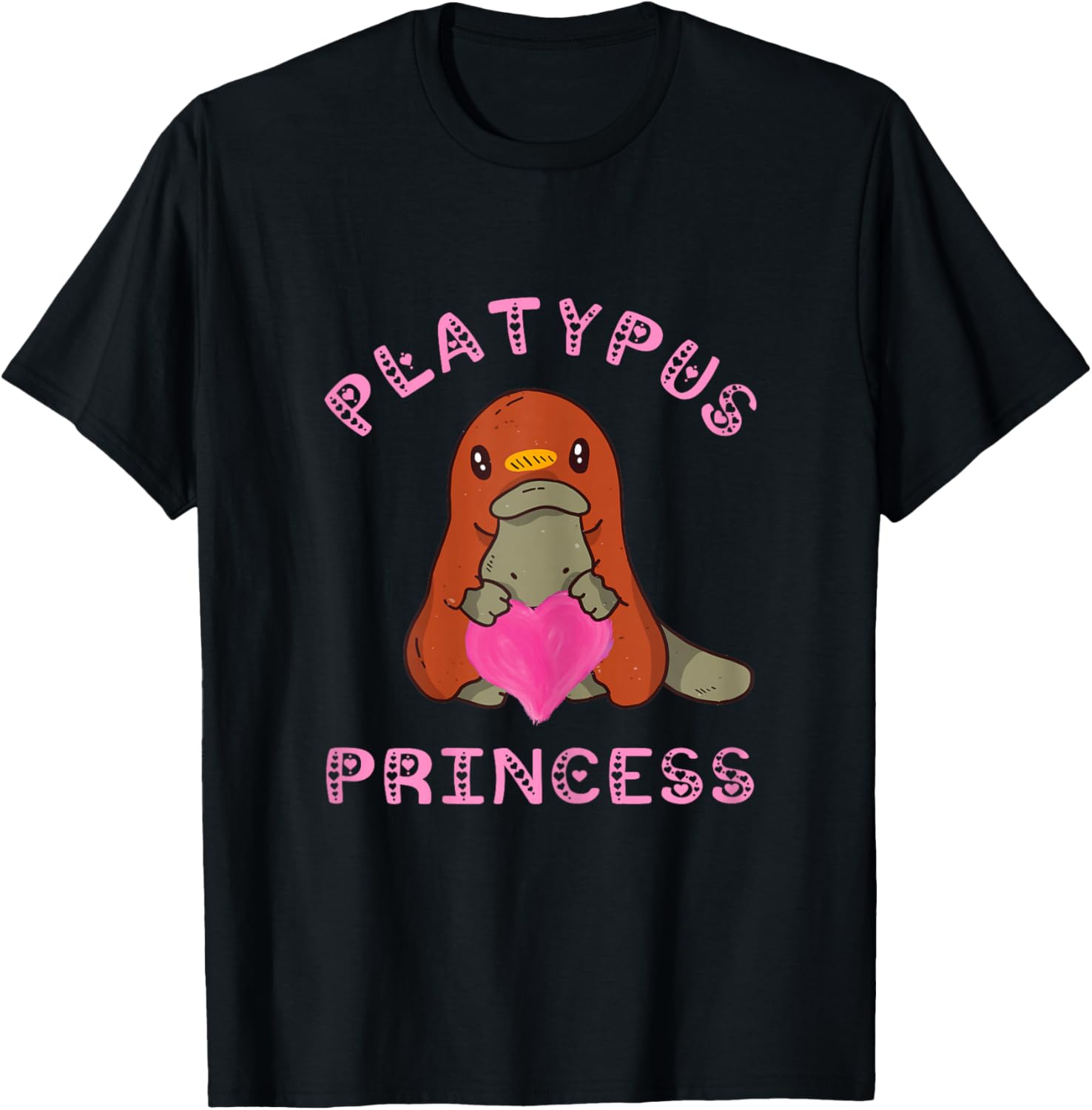 Platypus Princess Zoology Australian Duck Billed Platypus T-Shirt - T-Shirt | Black