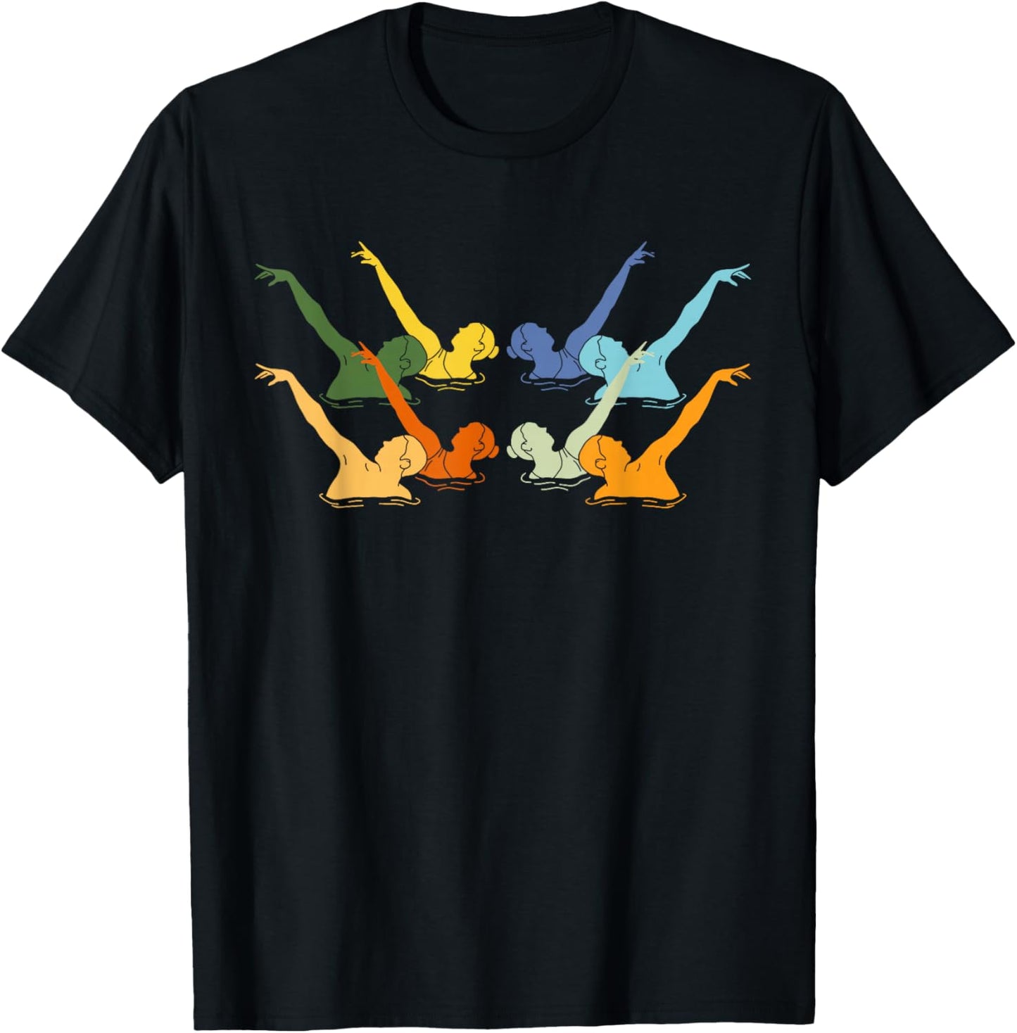 Vintage Synchronized Swimming Artistic Swimming T-Shirt - T-Shirt | Black