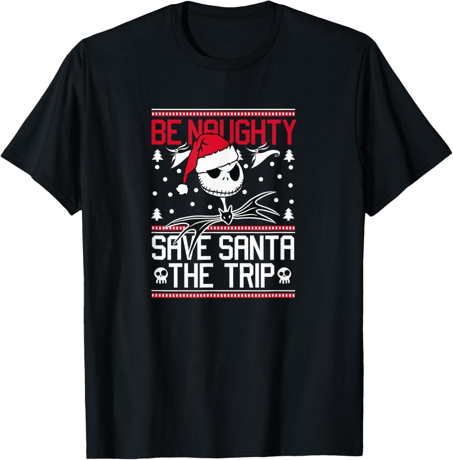 The Nightmare Before Christmas - Holiday Jack Be Naughty T-Shirt - T-Shirt | Black