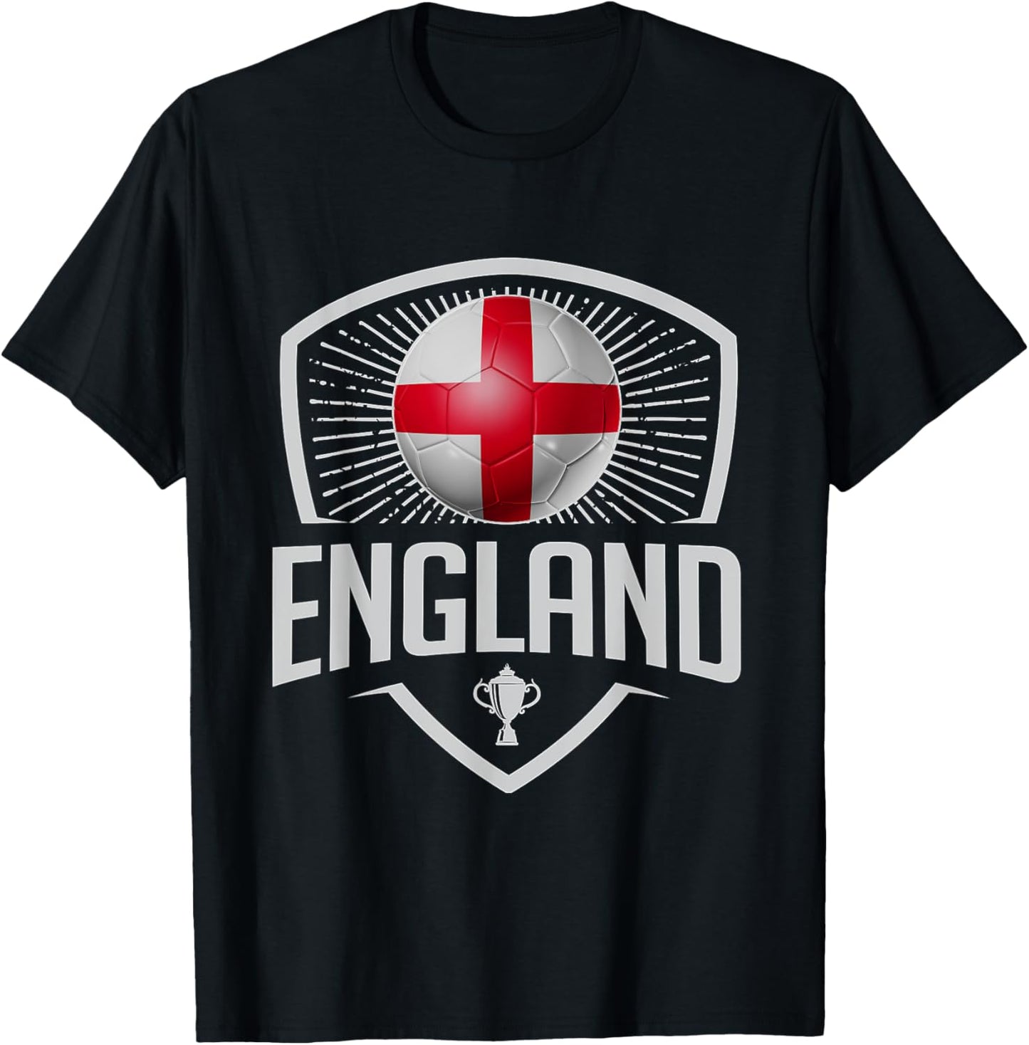 England Soccer Support the Team Football Fan English Flag T-Shirt - T-Shirt | Black