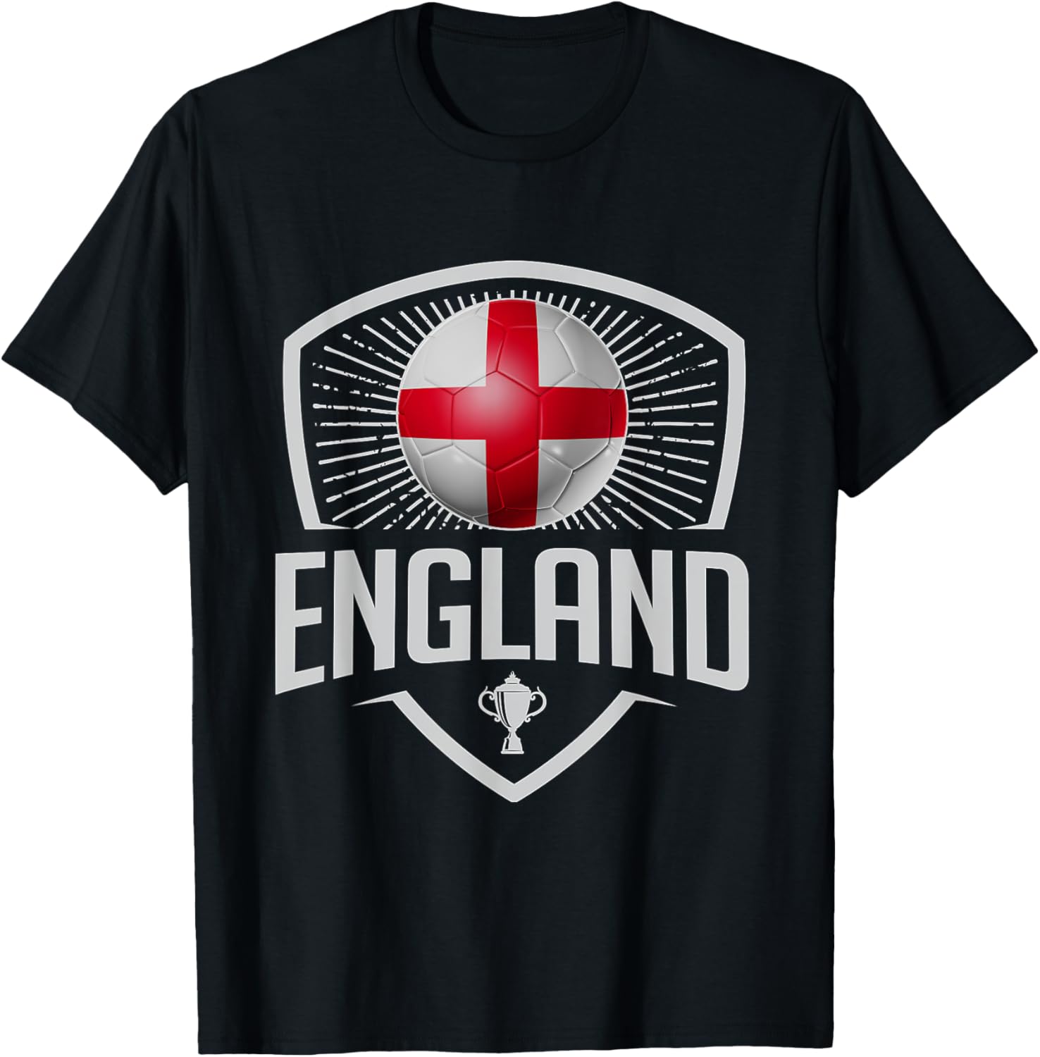 England Soccer Support the Team Football Fan English Flag T-Shirt - T-Shirt | Black
