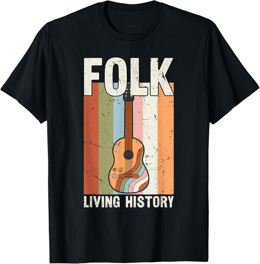 American Folk Music T-Shirt - T-Shirt | Black