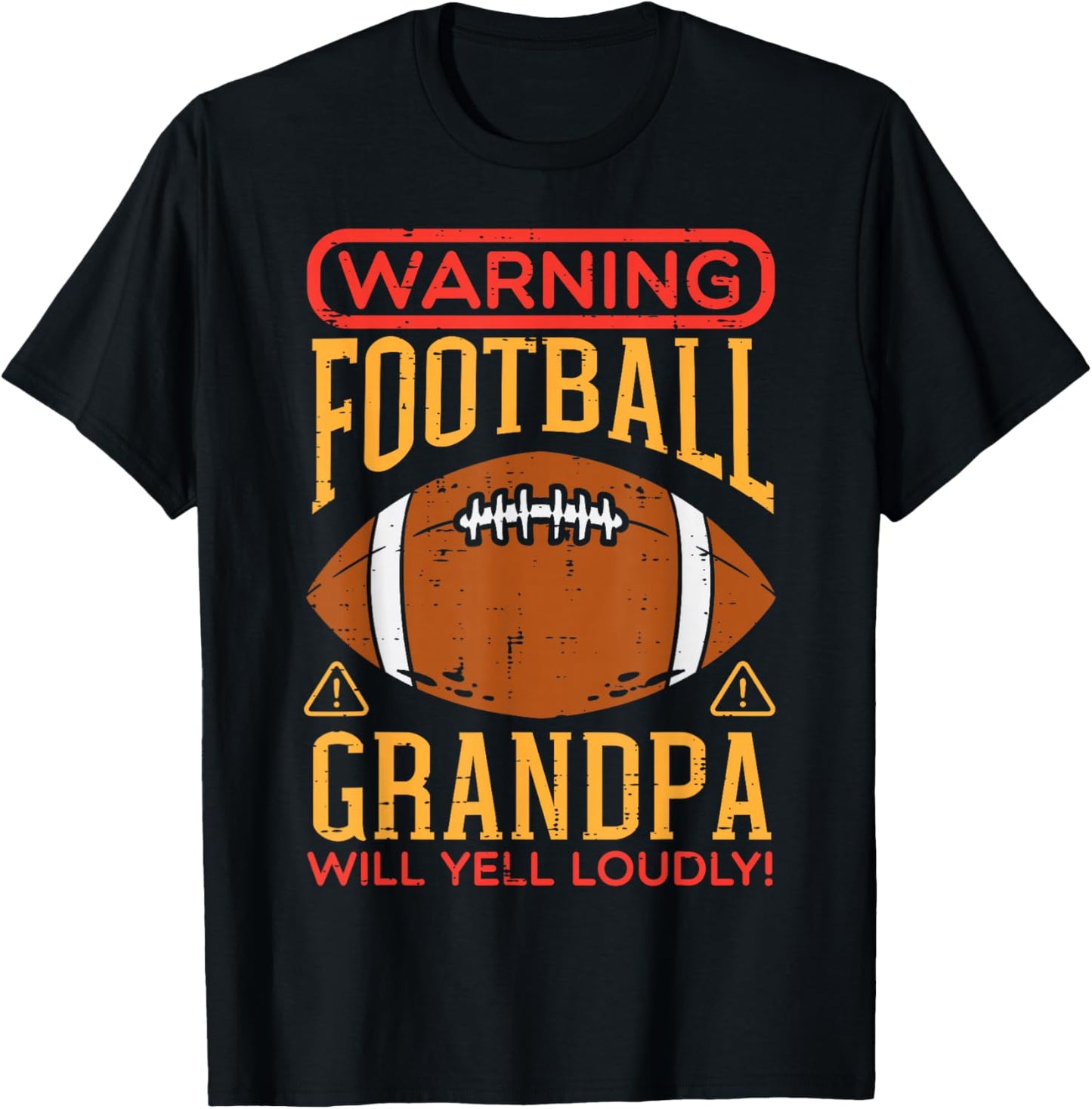 Warning American Football Grandpa Funny Family Matching Men T-Shirt - T-Shirt | Black