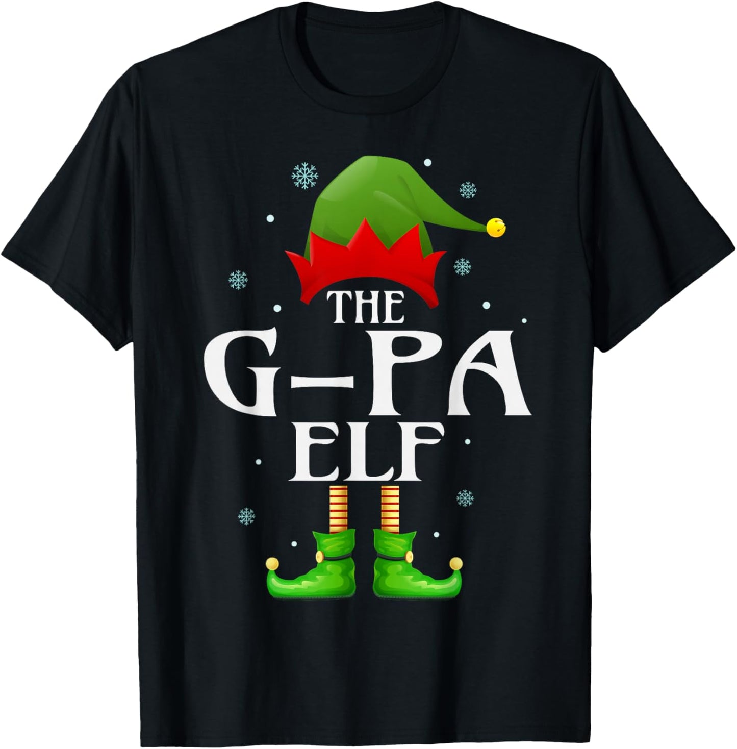 G-Pa Elf Xmas Matching Family Group Christmas Grandpa T-Shirt - T-Shirt | Black