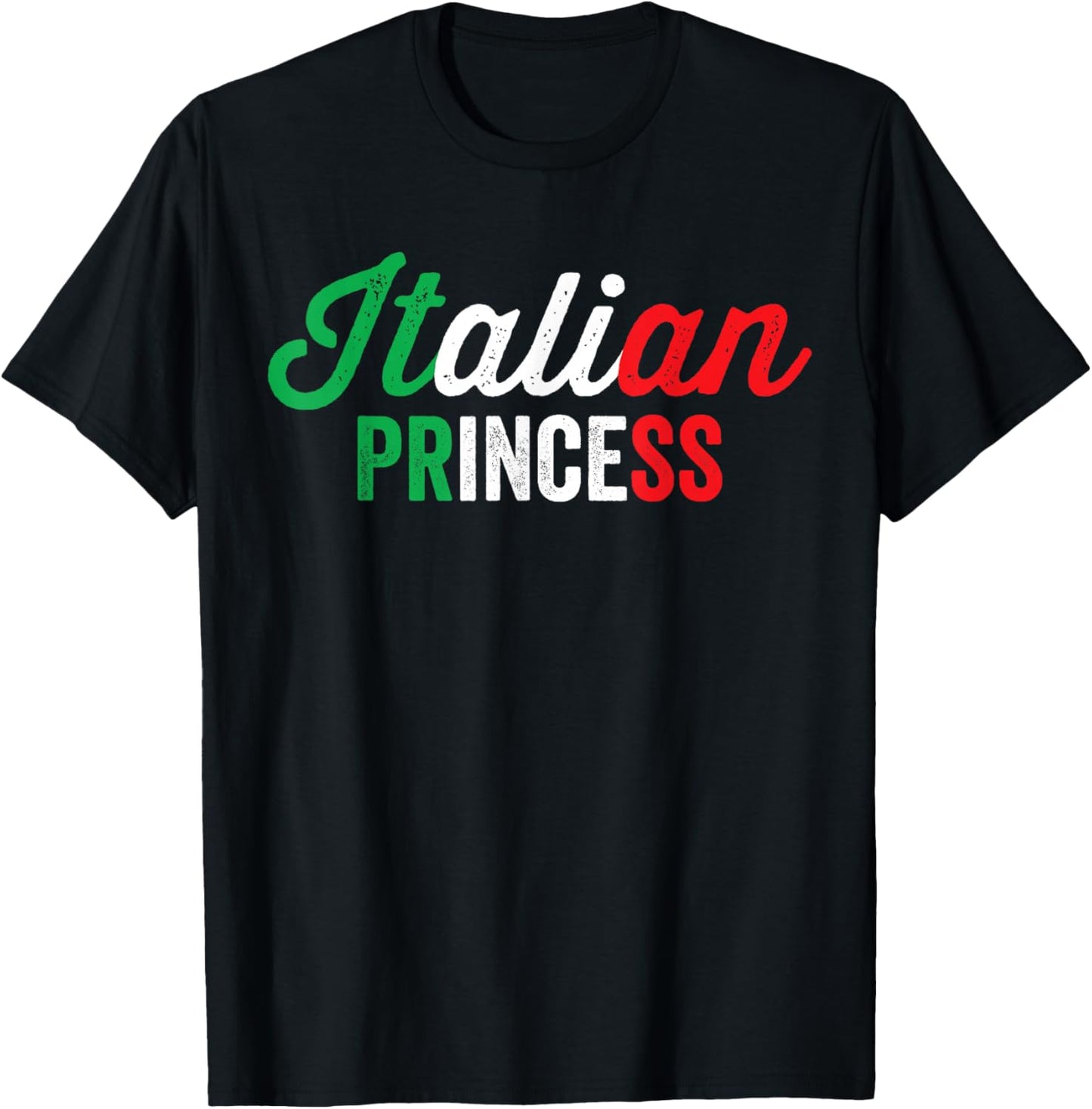 Italian Princess Funny Italian Girl Italia T-Shirt - T-Shirt | Black