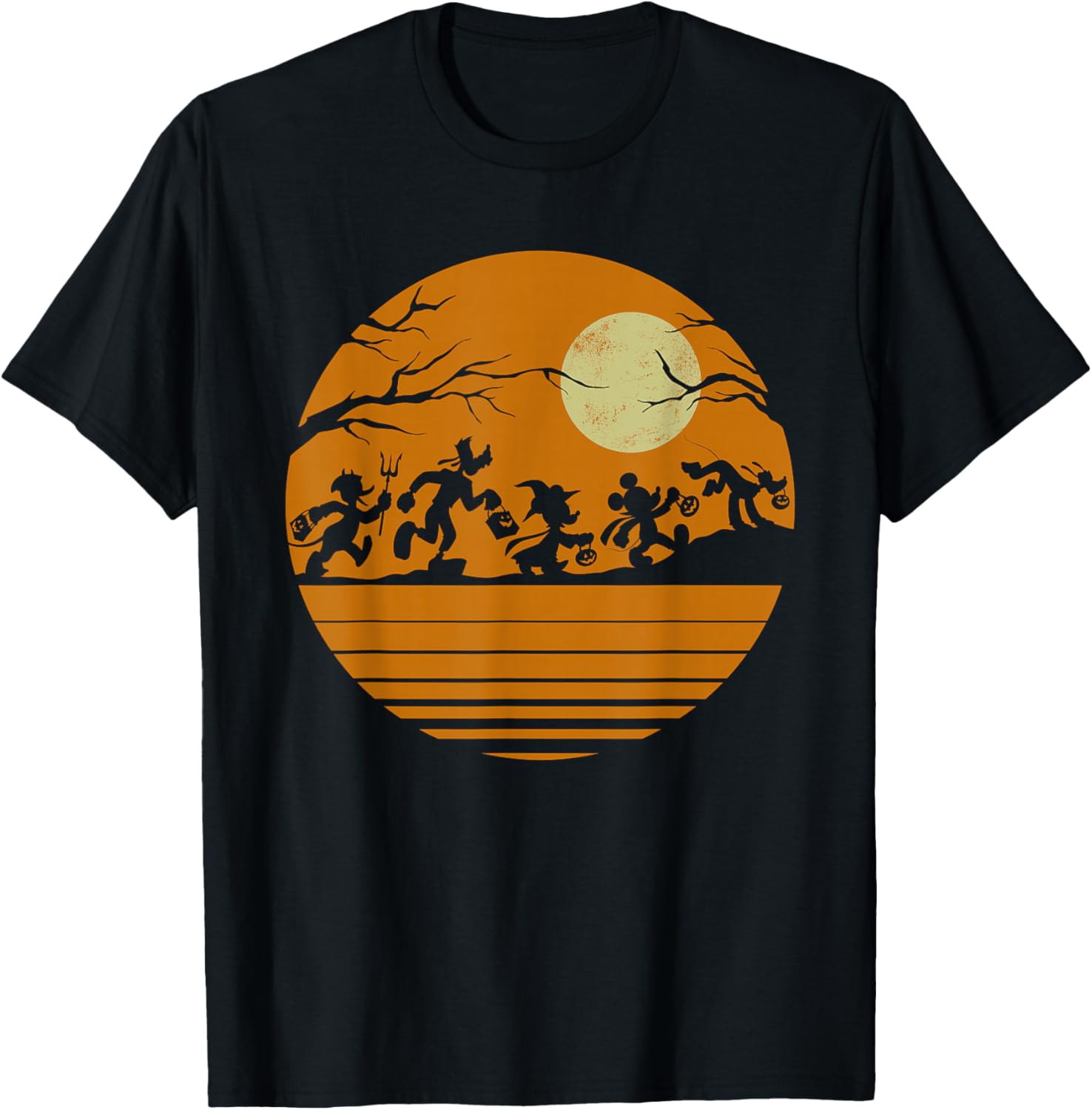 Disney Mickey Mouse and Friends Halloween Small T-Shirt - T-Shirt | Black