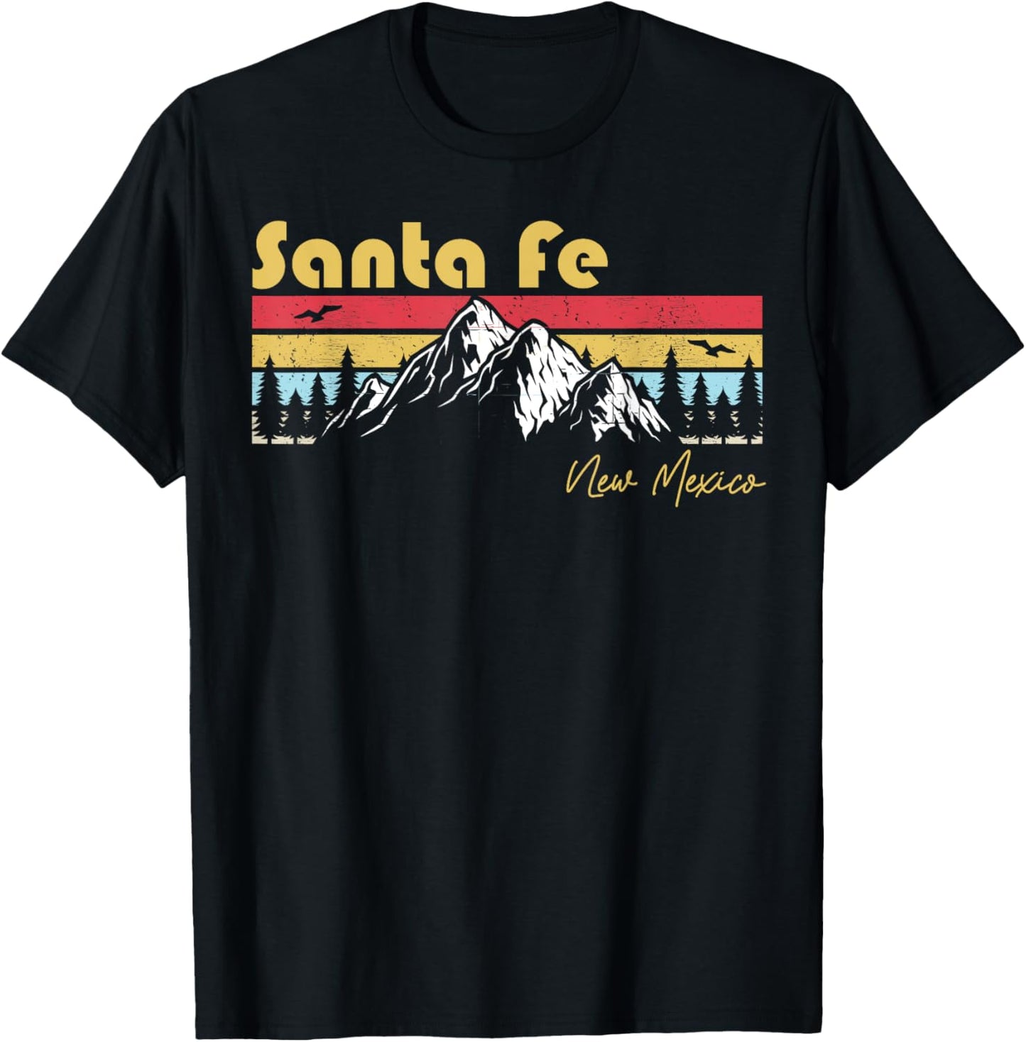 Santa Fe New Mexico Roots Hometown Vintage Home State Pride T-Shirt - T-Shirt | Black