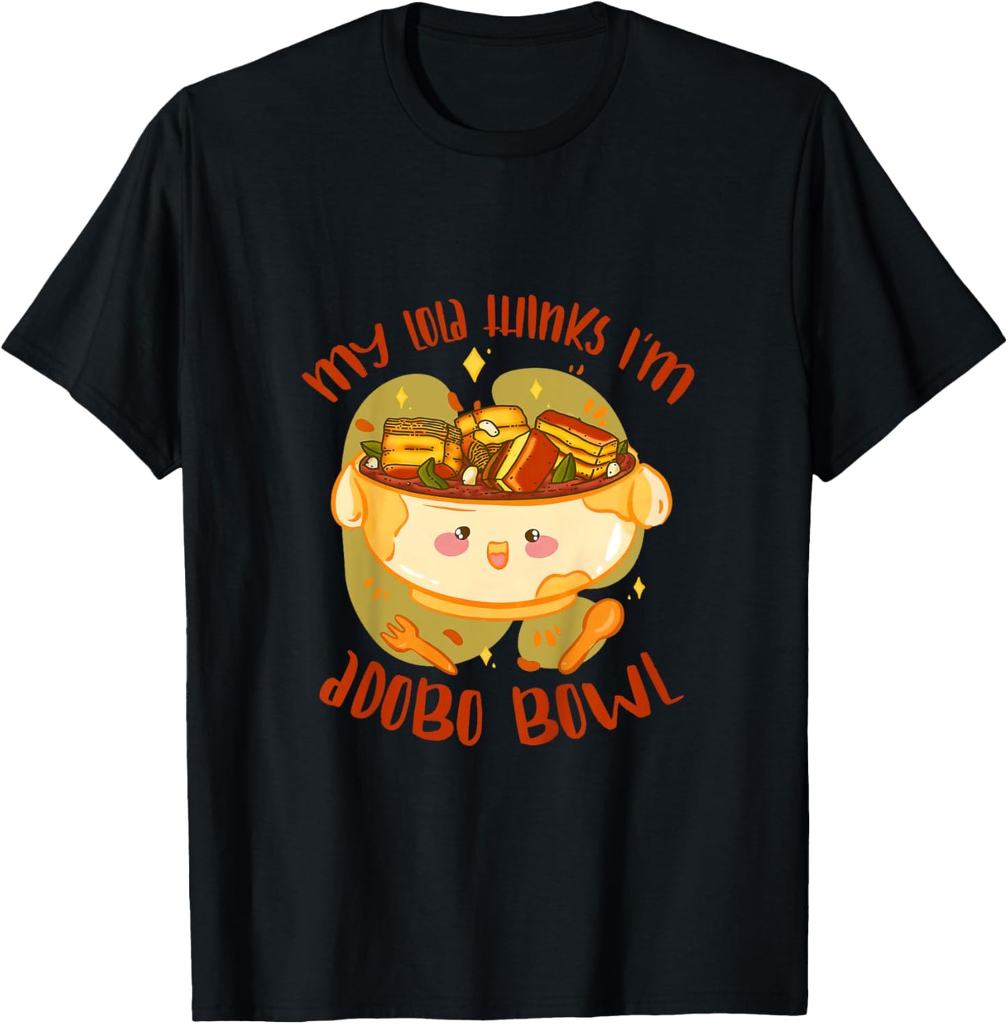Kids My Lola Thinks I'm Adobo Bowl Filipino Baby Shower Pregnancy T-Shirt - T-Shirt | Black
