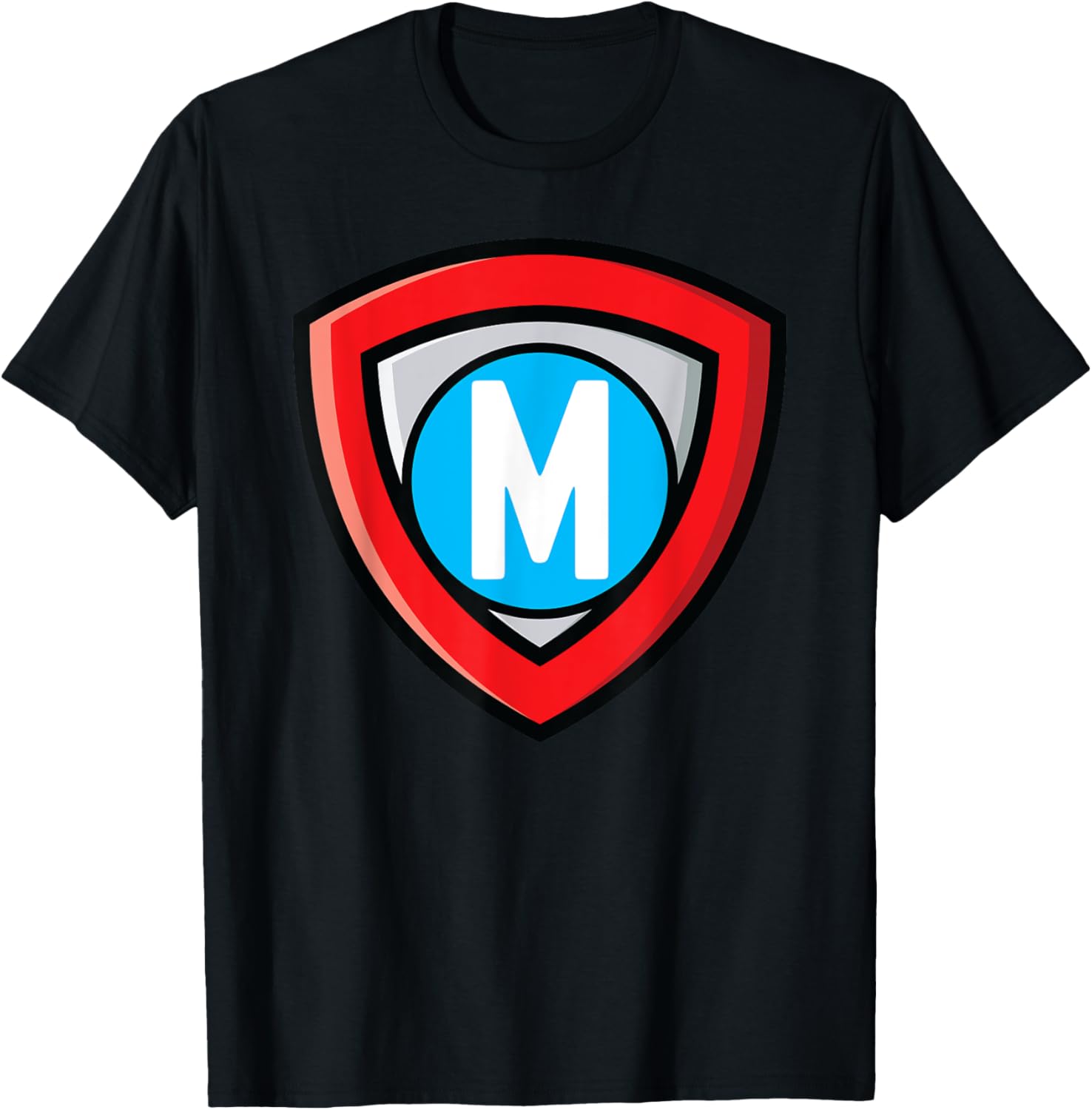 Letter M - Superhero symbol T-Shirt - T-Shirt | Black