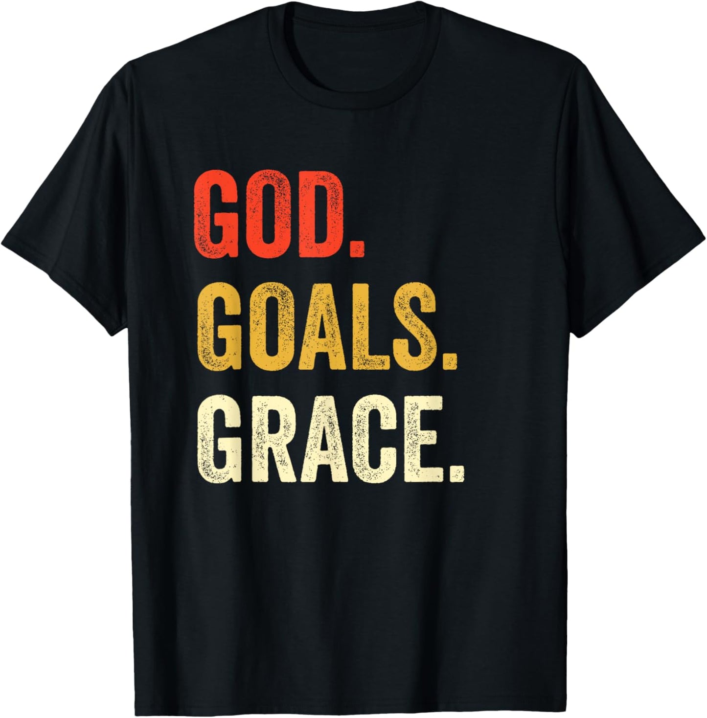 God Goals Grace Christian Workout Fitness Gym Gift T-Shirt - T-Shirt | Black