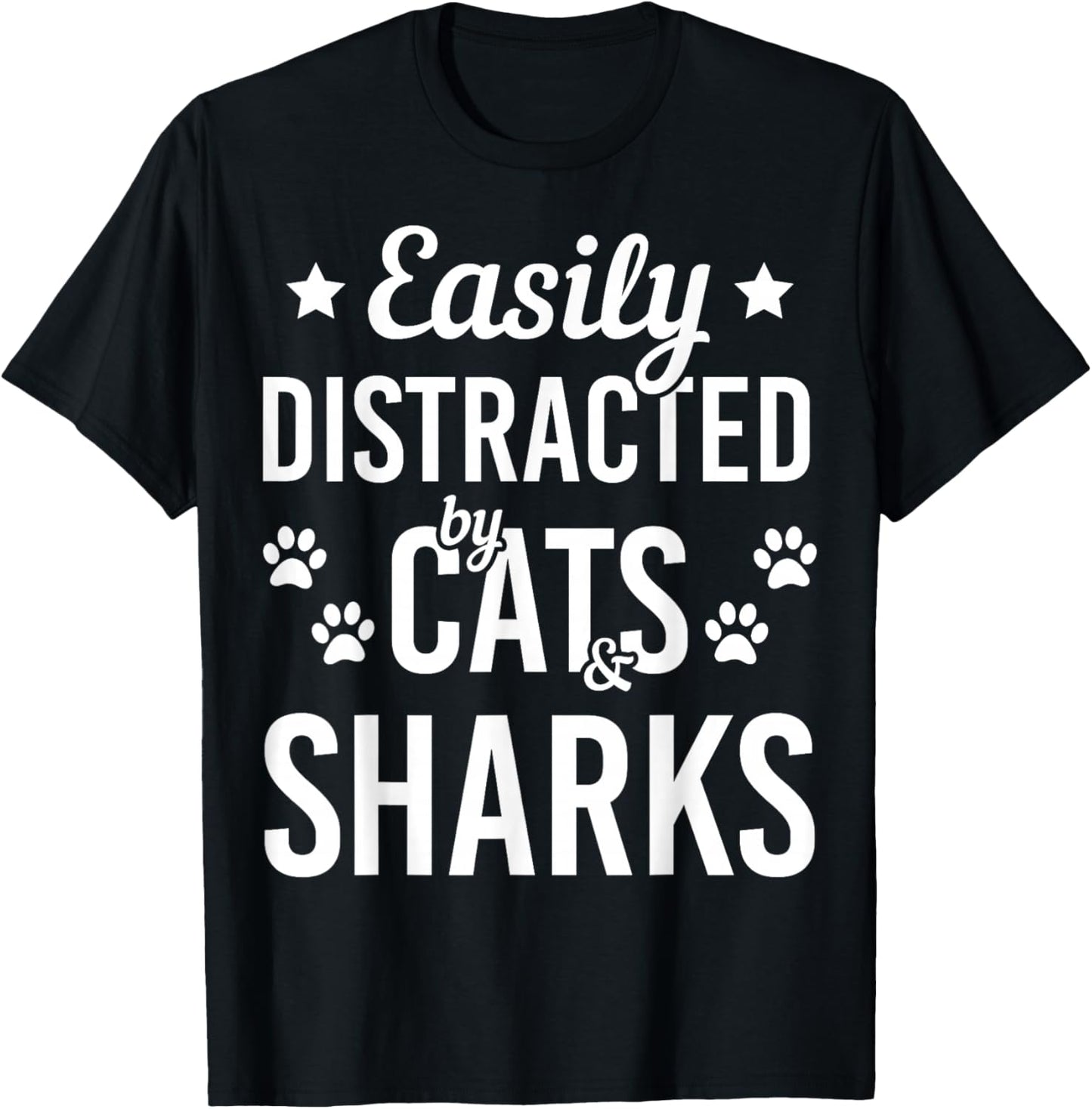 Cat Lover Shark Lover Cats And Sharks Zookeeper Funny Cat T-Shirt - T-Shirt | Black