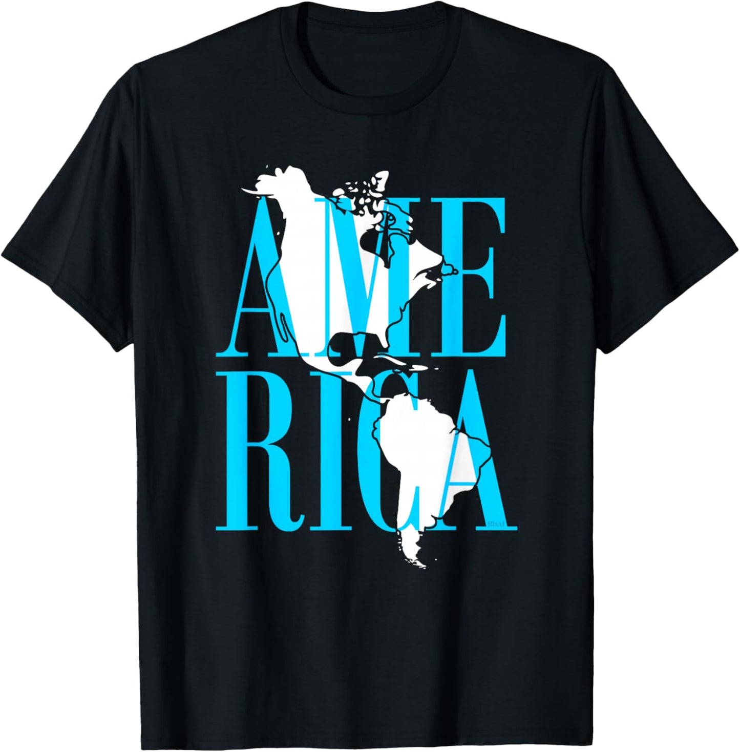 North Central and South America Map This Is America T-Shirt - T-Shirt | Black