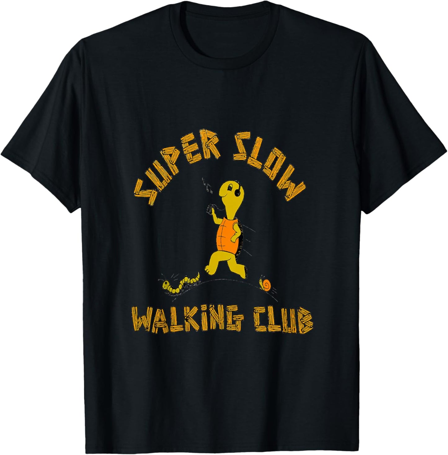 Kids Super Slow Walking Club Funny Baby Girl Boy Turtle Lover T-Shirt - T-Shirt | Black