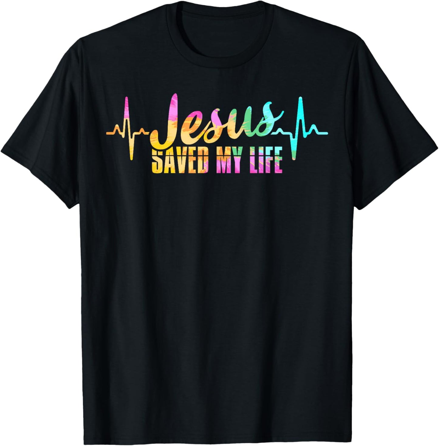 Jesus Saves Saved My Life God Believer Follower Bible Gift T-Shirt - T-Shirt | Black