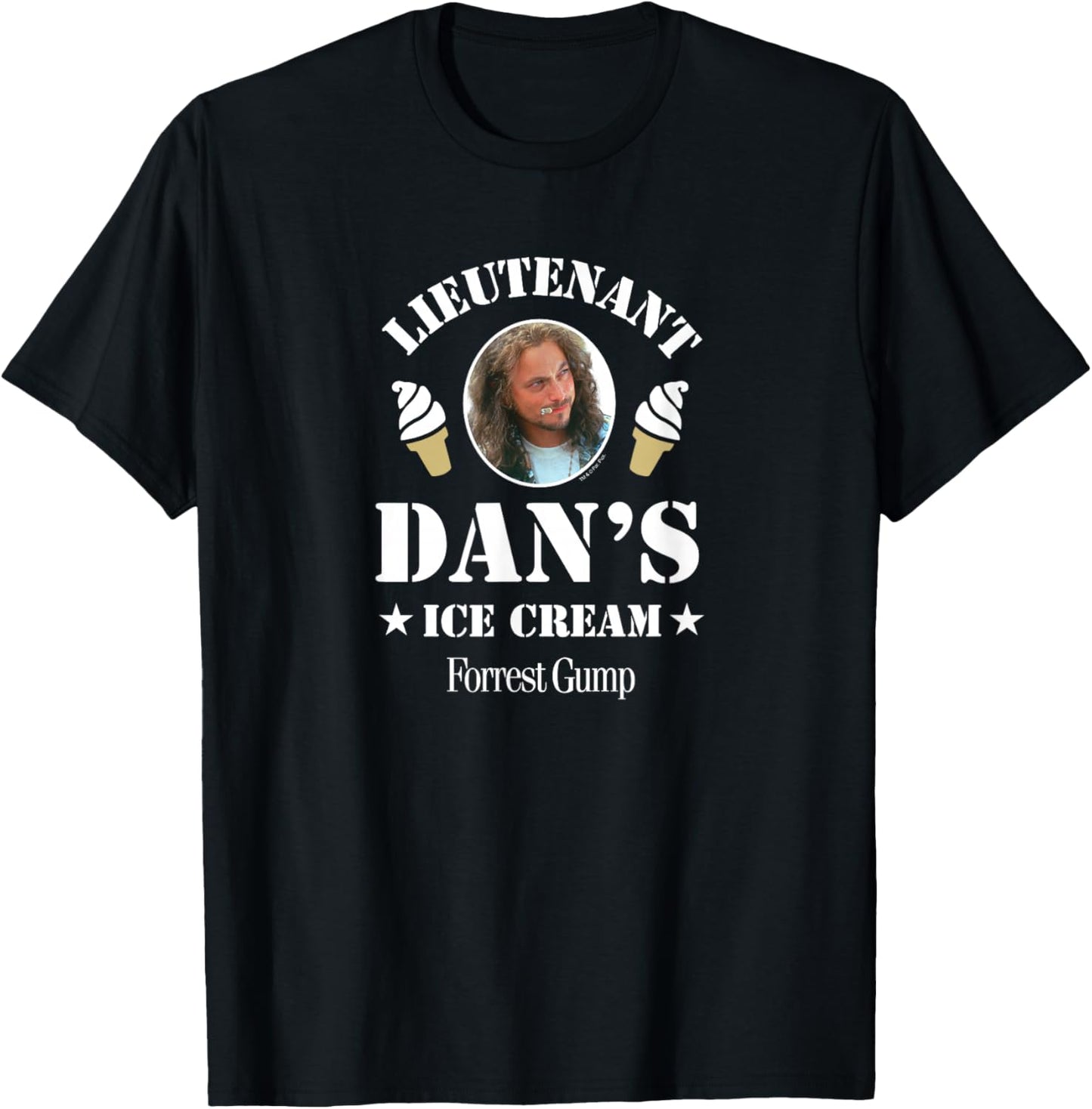 Forrest Gump - Lieutenant Dan's Ice Cream T-Shirt - T-Shirt | Black