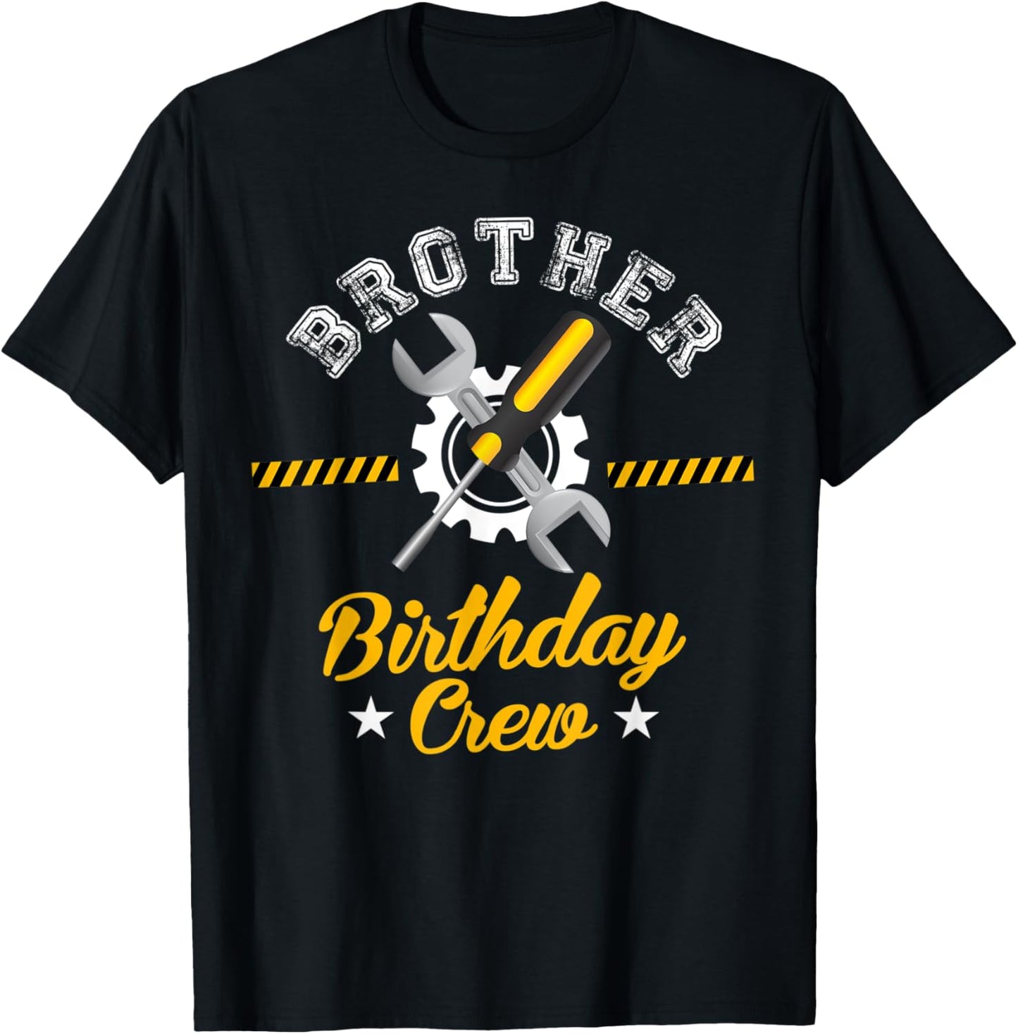 Brother Birthday Crew Matching Family Mechanic Repairman T-Shirt - T-Shirt | Black