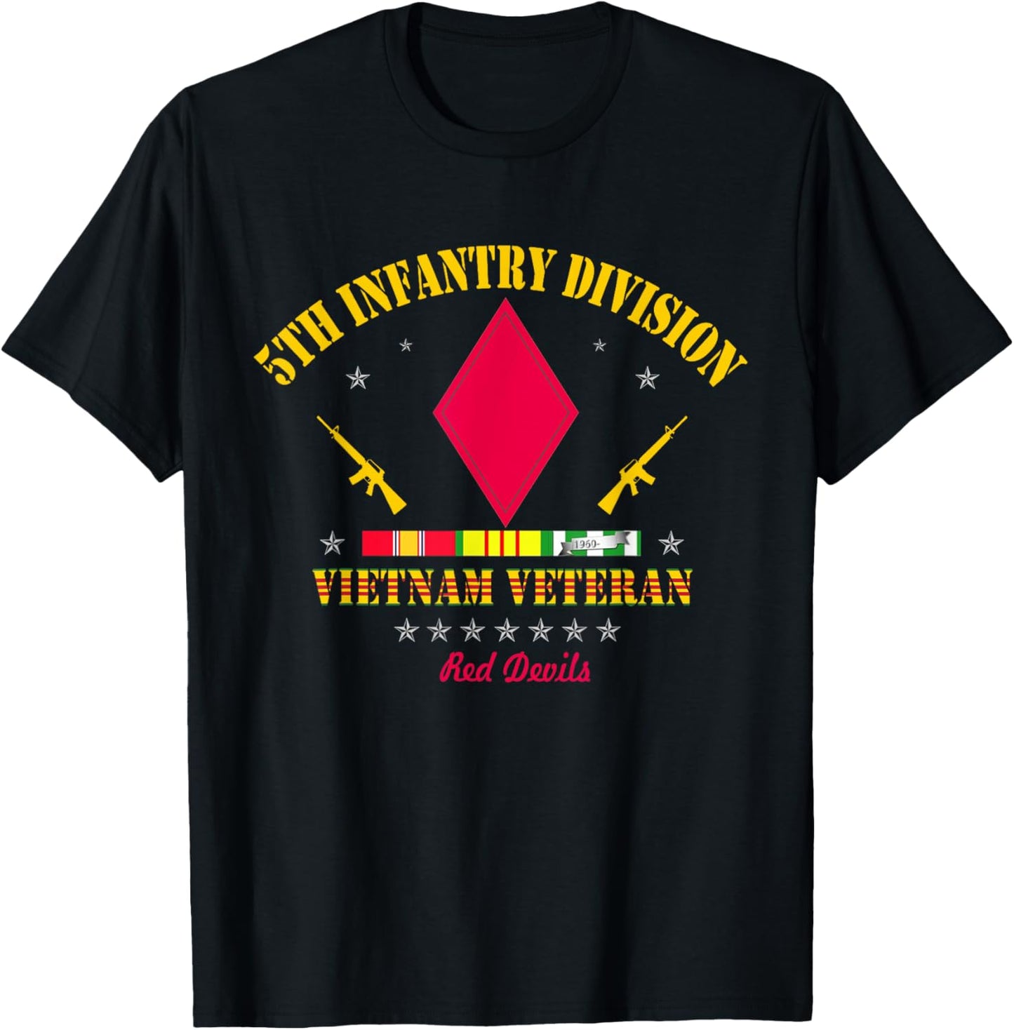 5th Infantry Division Vietnam Veteran Ivy Division Veteran T-Shirt - T-Shirt | Black