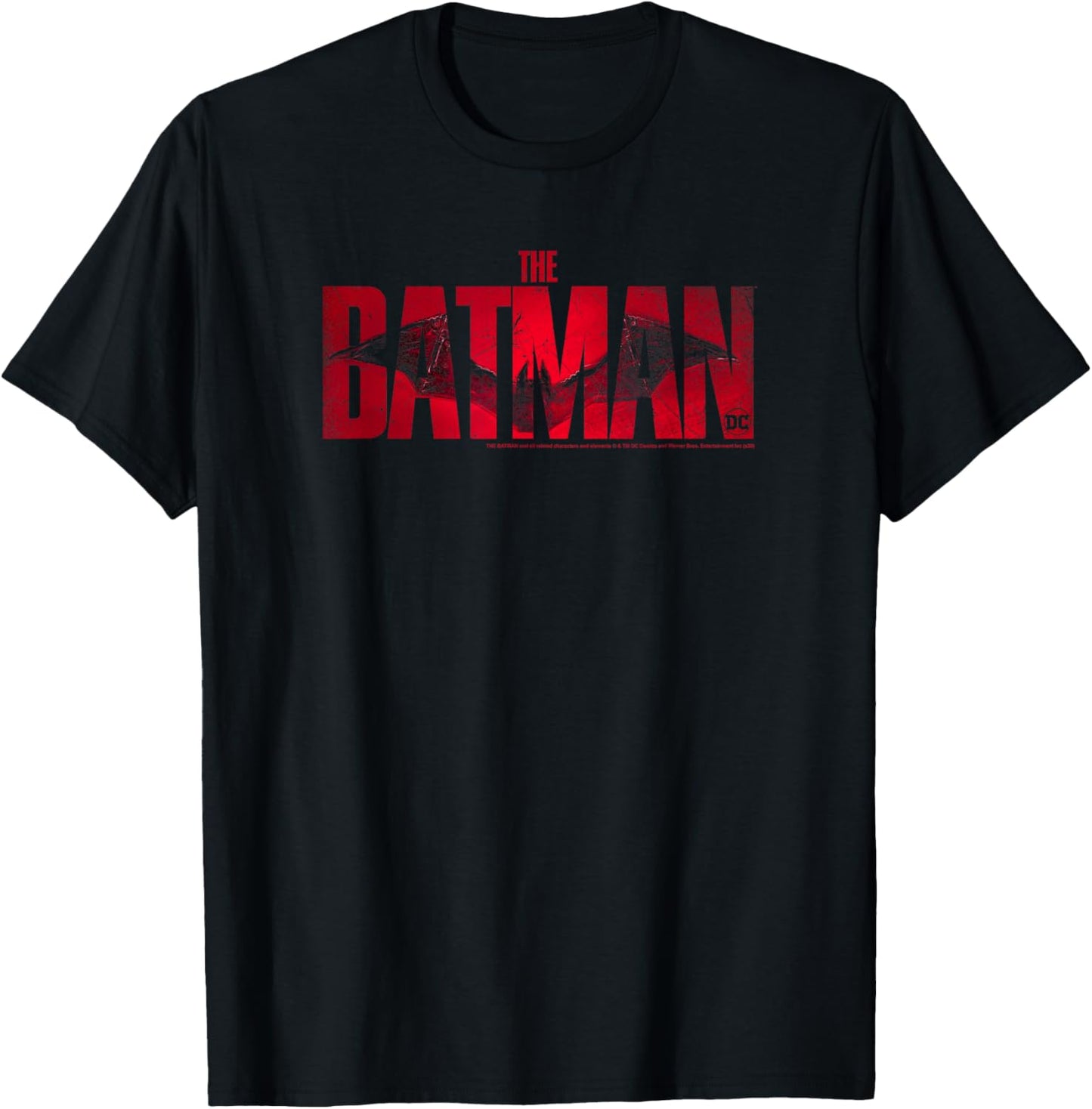 The Batman Movie Logo Bat Overlay Small T-Shirt - T-Shirt | Black