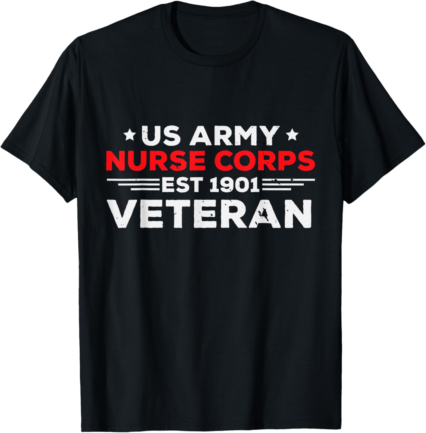 USA Army Nurse Corps Veteran Patriotic T-Shirt - T-Shirt | Black