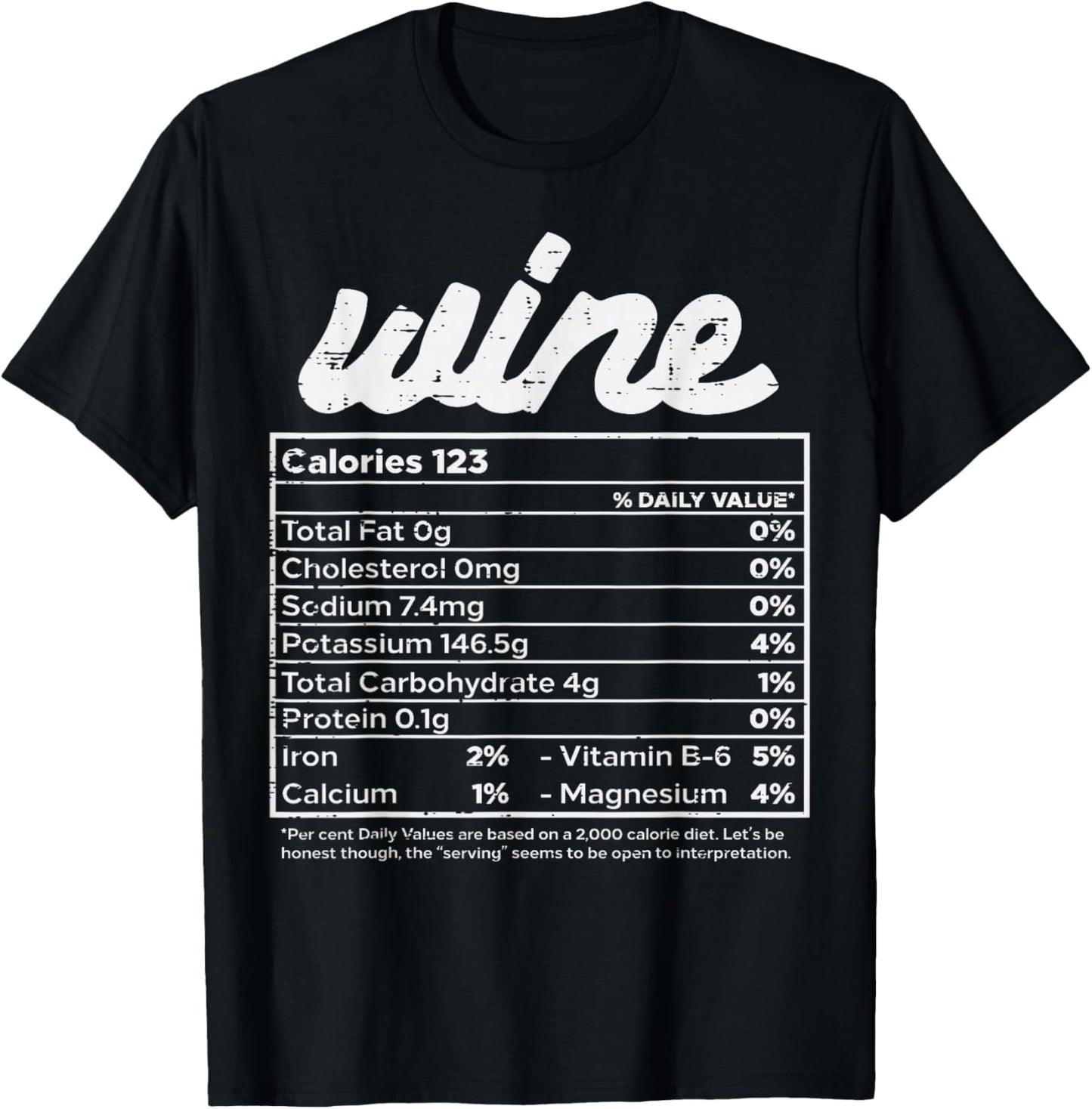 Wine Nutrition Facts Matching Family Thanksgiving Women T-Shirt - T-Shirt | Black
