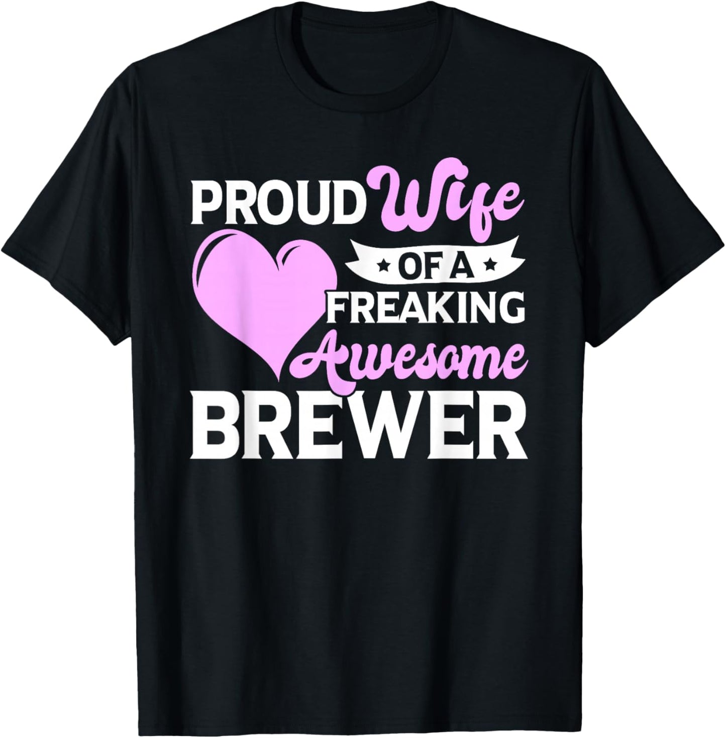 Brew Brewing Brewery Brewmaster Brewer Wife T-Shirt - T-Shirt | Black