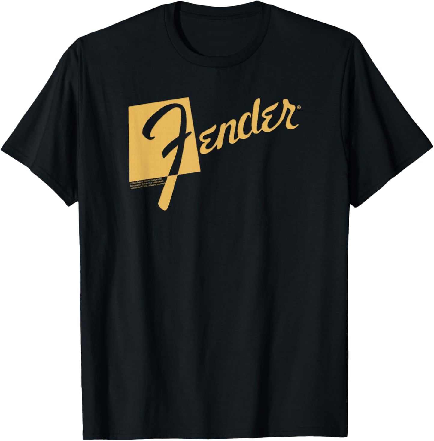 Fender Retro Text Logo T-Shirt - T-Shirt | Black