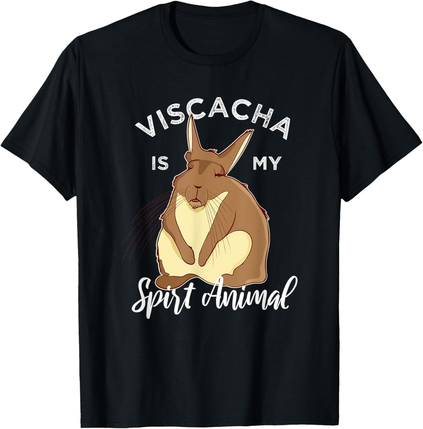 Viscacha Vizcacha Cute Chinchilla Rodent Lazy Sleepy T-Shirt - T-Shirt | Black