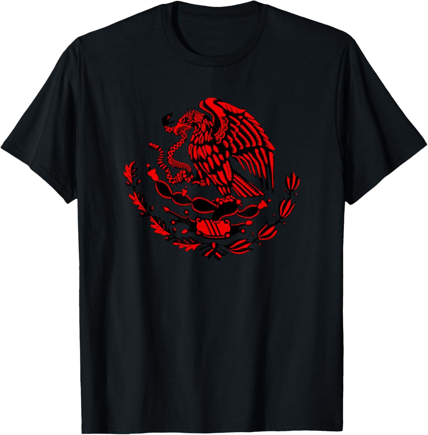 Mexican Eagle Shield T-Shirt - T-Shirt | Black