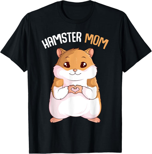 Cute Hamster & Pet Gifts Women's Hamster Mom Hammy Girls T-Shirt - T-Shirt | Black