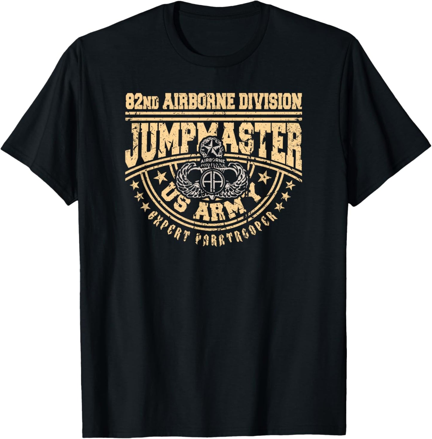 Jumpmaster Paratrooper Airborne 82nd Airborne Division Gear T-Shirt - T-Shirt | Black