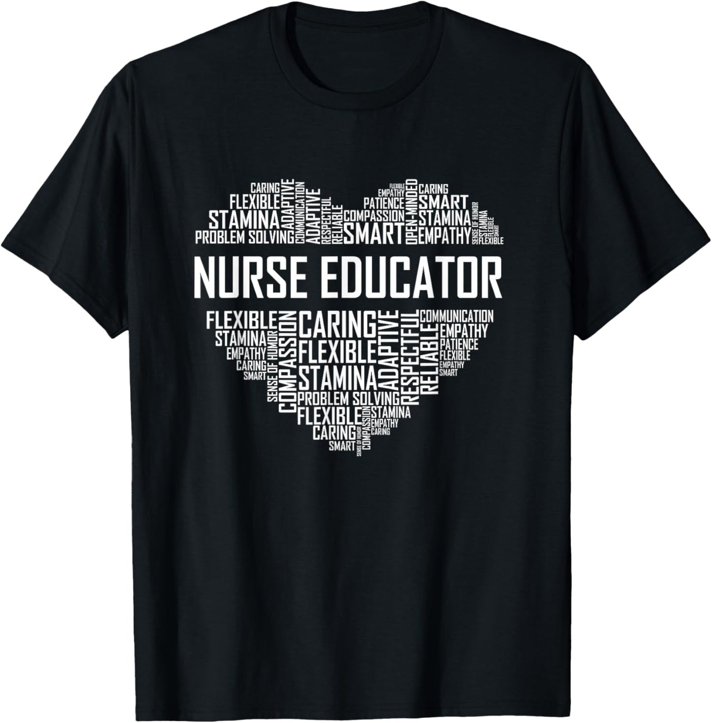 Nurse Educator Heart Nurse Educator Characteristics T-Shirt - T-Shirt | Black