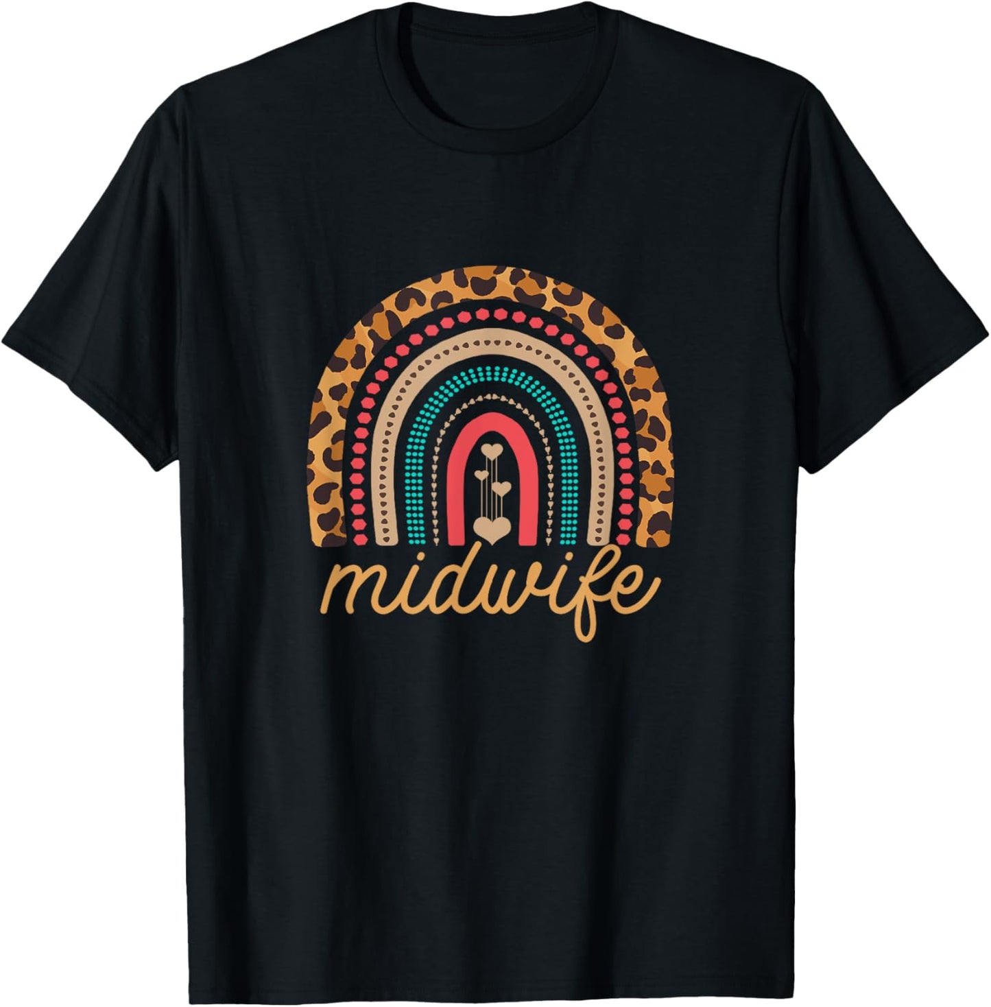 Birth Midwife Rainbow - Midwifery Student - Cute Midwife T-Shirt - T-Shirt | Black