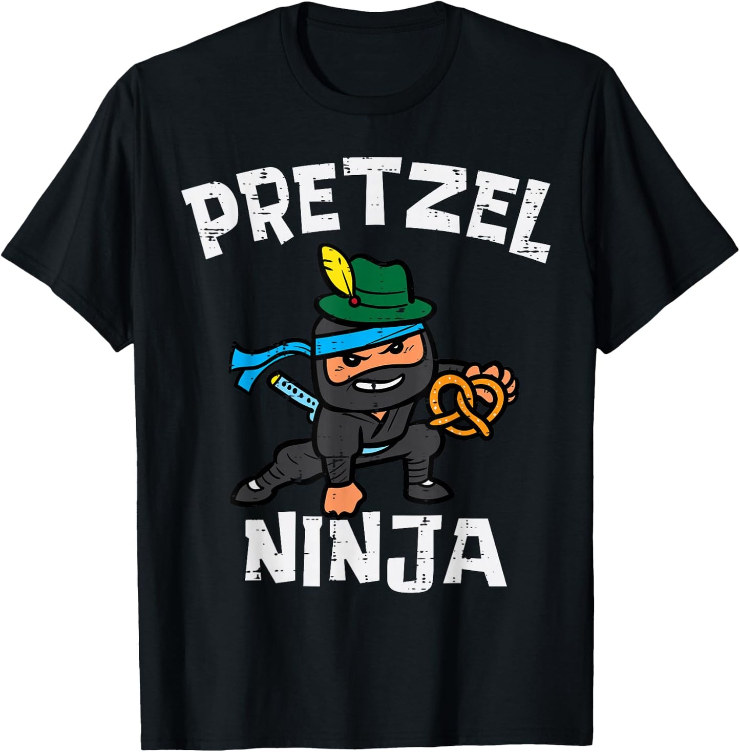 Oktoberfest Pretzel Ninja Cute German Boys Girls Kid Toddler T-Shirt - T-Shirt | Black