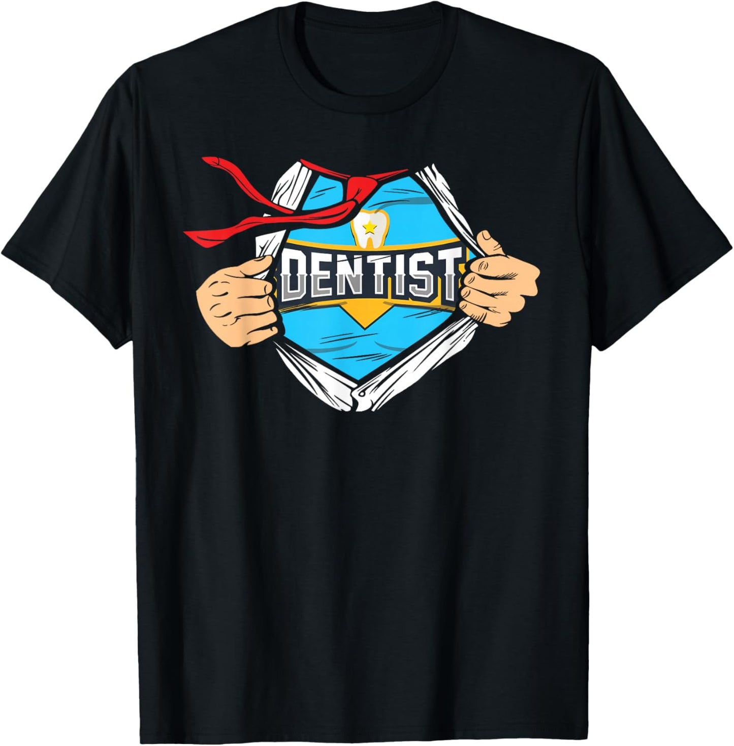 Dentist Superhero T-Shirt - T-Shirt | Black