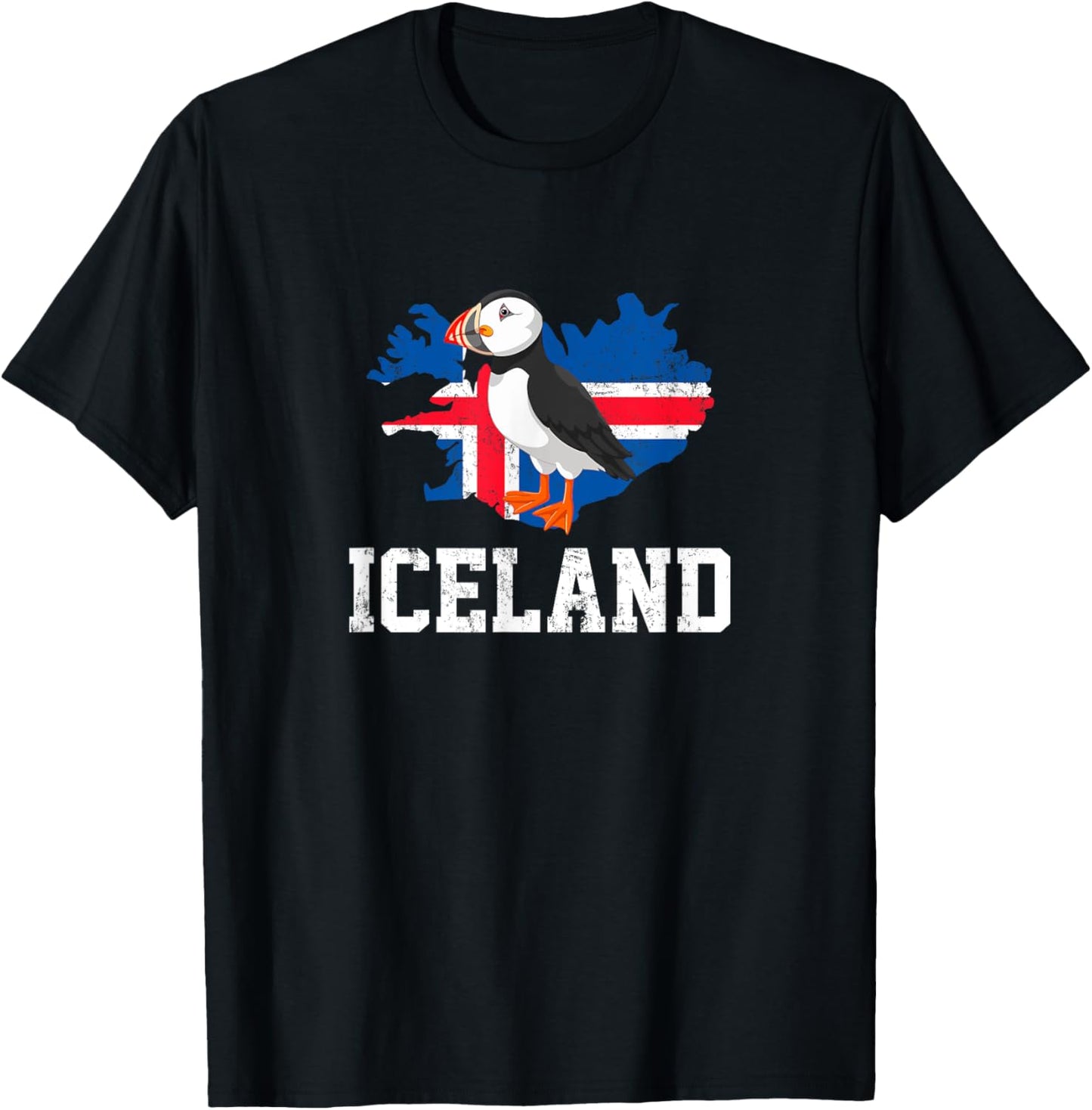 Iceland puffin, puffin T-Shirt - T-Shirt | Black