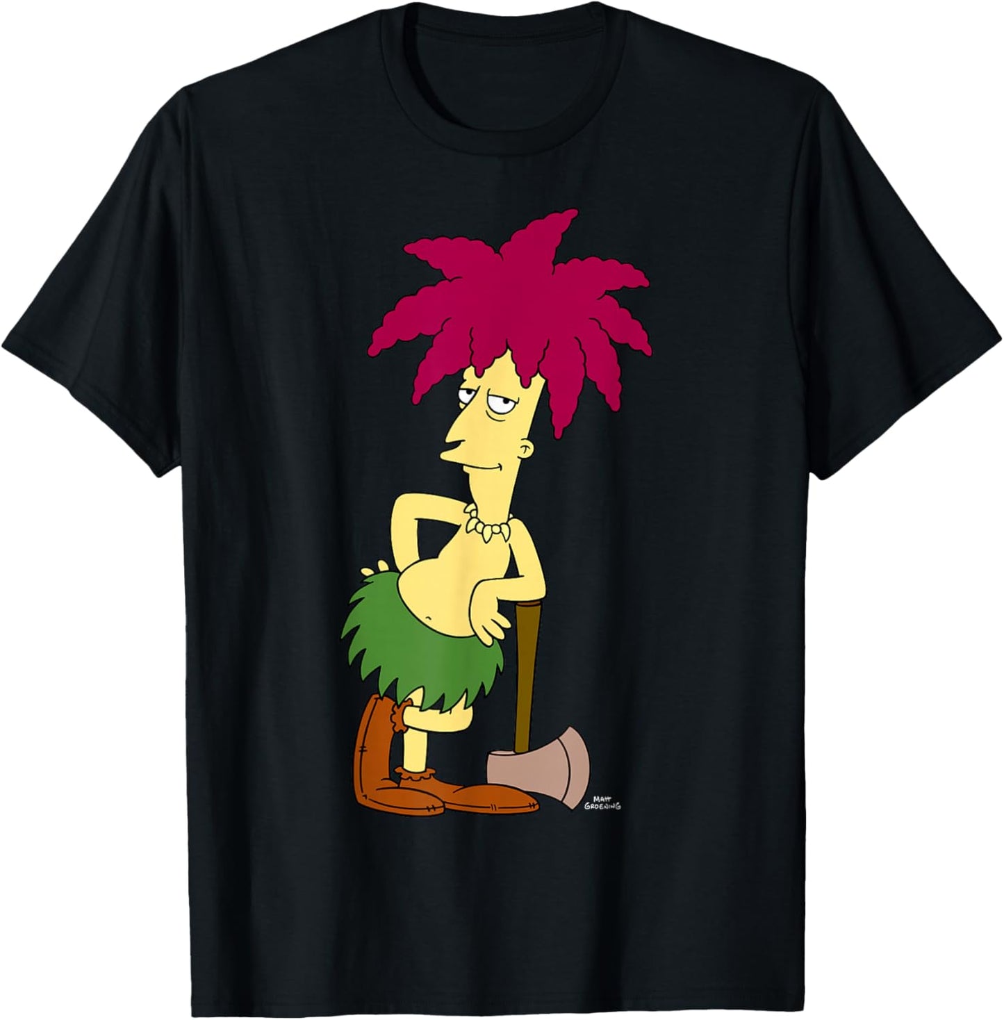The Simpsons Sideshow Bob With Axe V1 T-Shirt - T-Shirt | Black