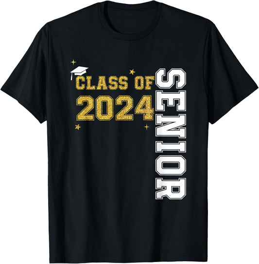 Done Class 2024 Graduation Gift Proud Graduates and Family T-Shirt - T-Shirt | Black