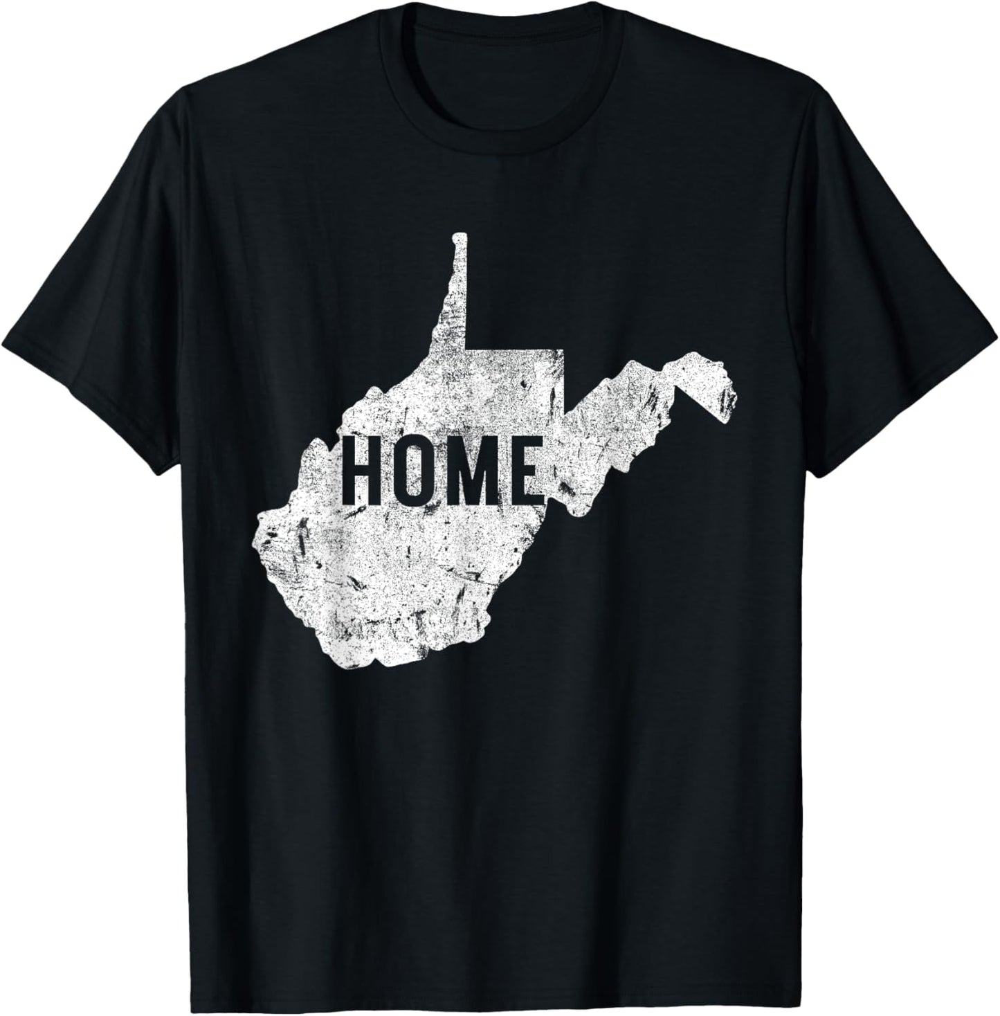 West Virginia Map Home WV Vintage T-Shirt - T-Shirt | Black