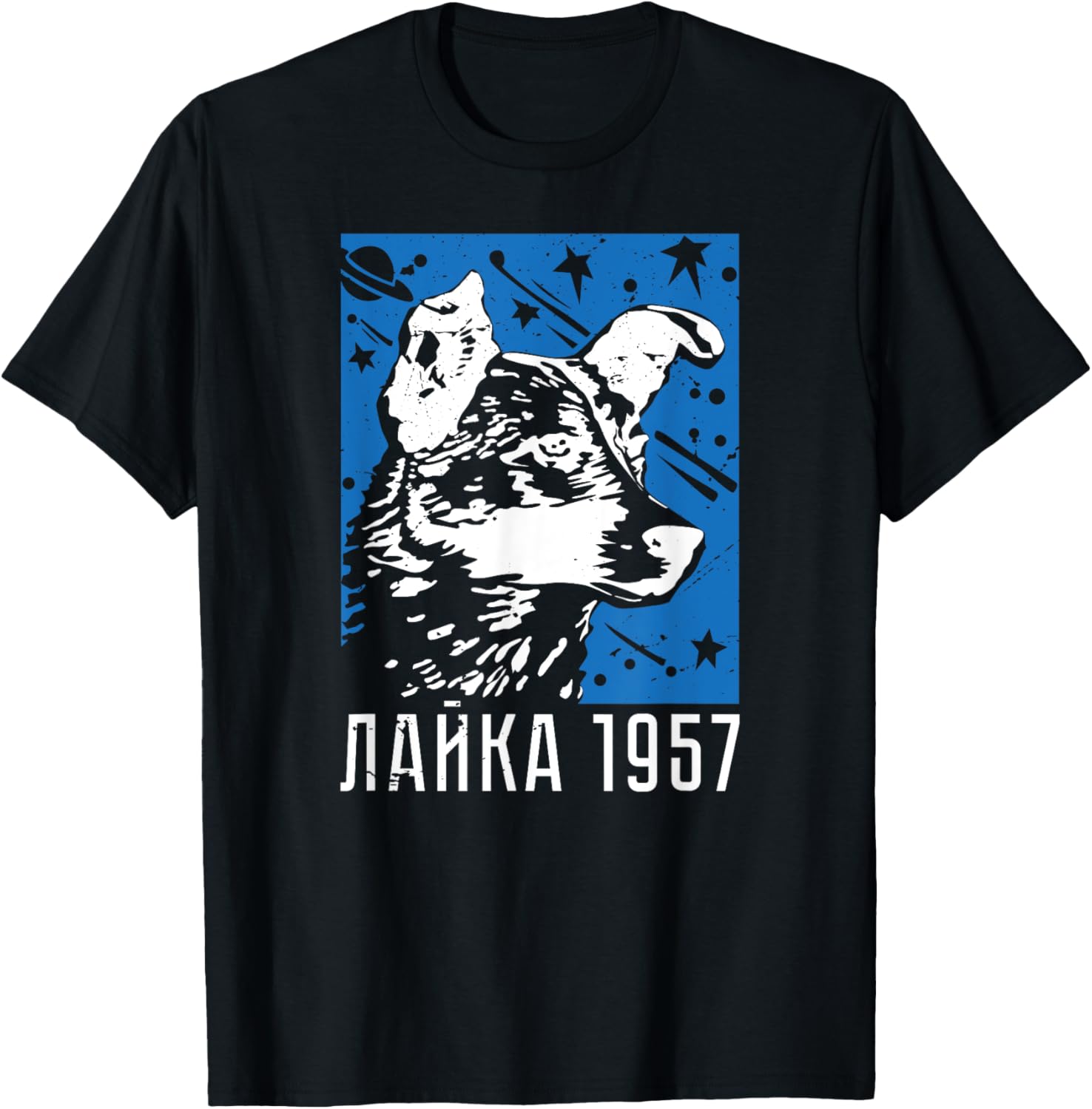 Laika Dog Sputnik Space Space Travel USSR Women T-Shirt - T-Shirt | Black