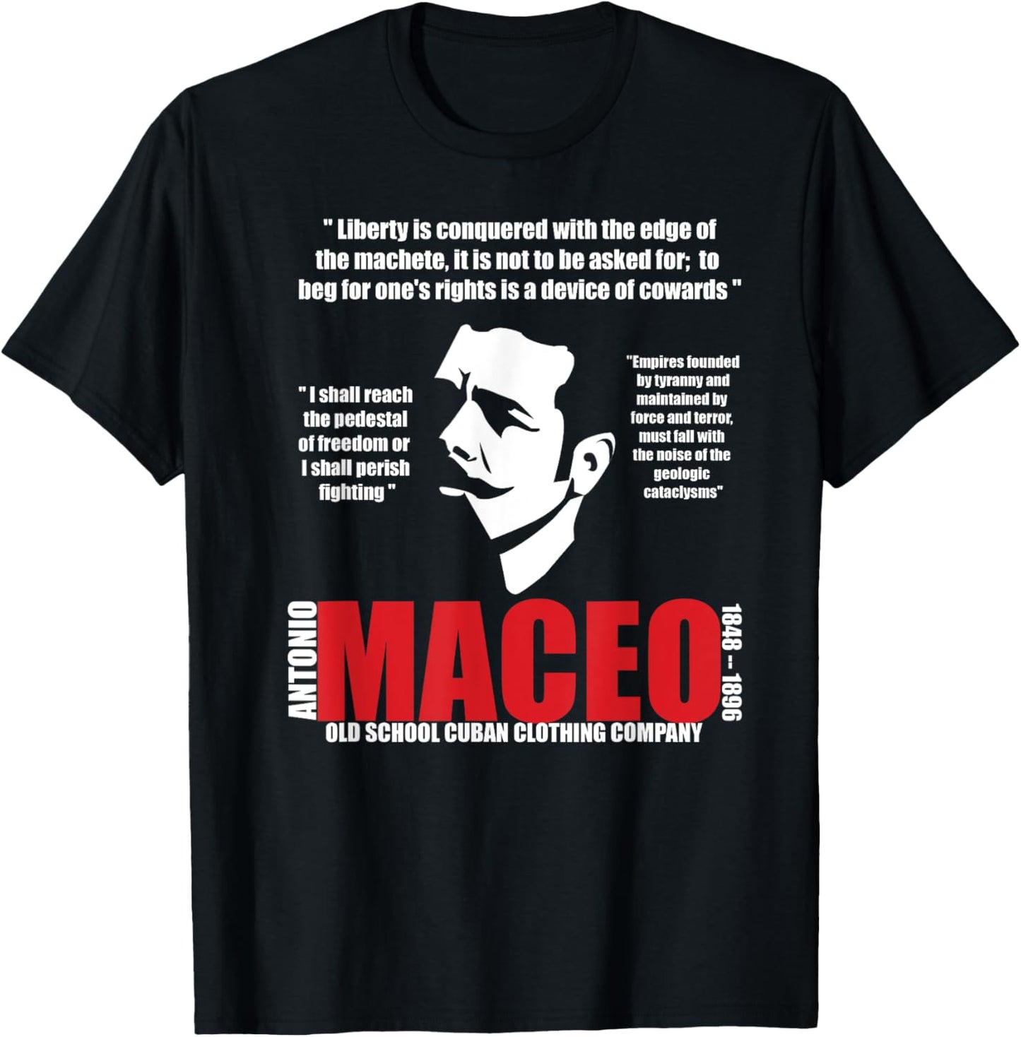 Antonio Maceo Cuban Patriot Cuba Libre War of Independence T-Shirt - T-Shirt | Black