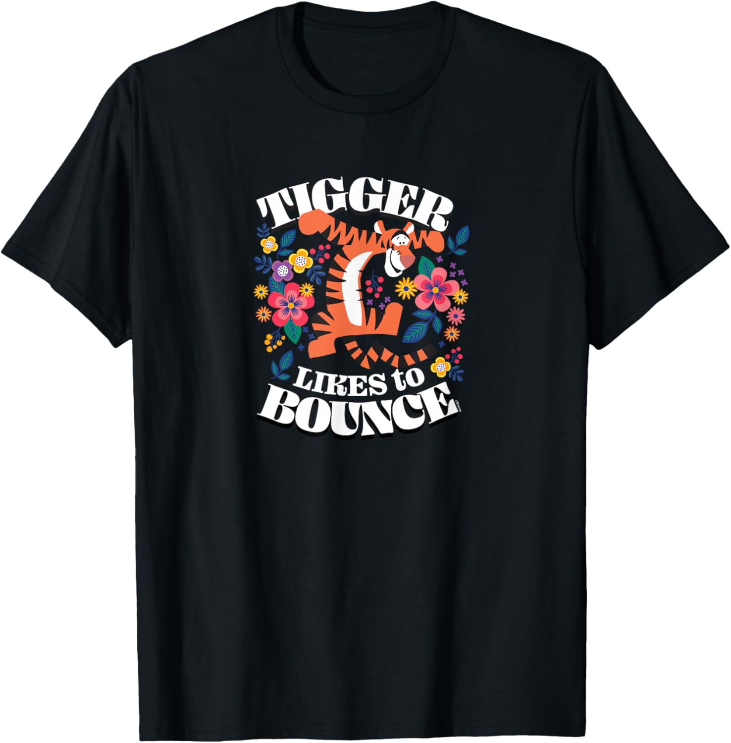Winnie The Pooh - Tigger Likes to Bounce T-Shirt - T-Shirt | Black