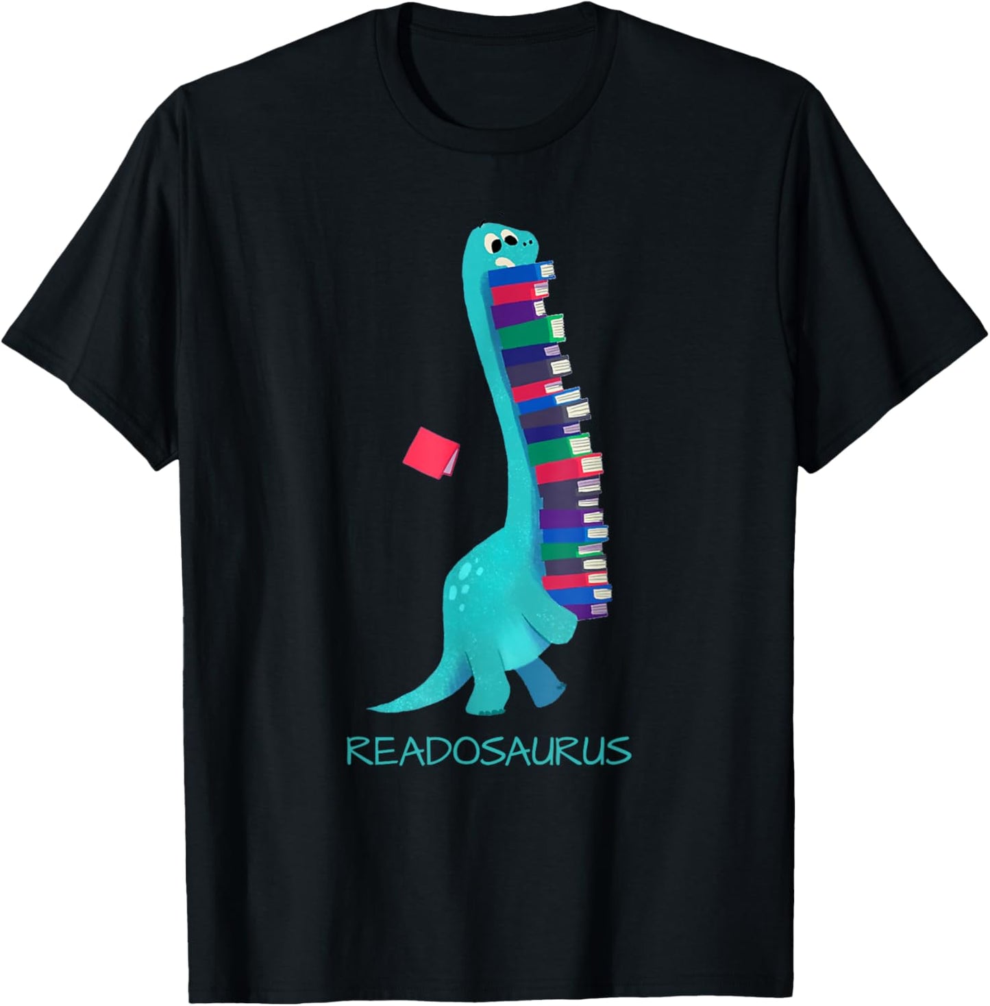 Readosaurus Dinosaur | Books Library Reading Lovers T-Shirt - T-Shirt | Black